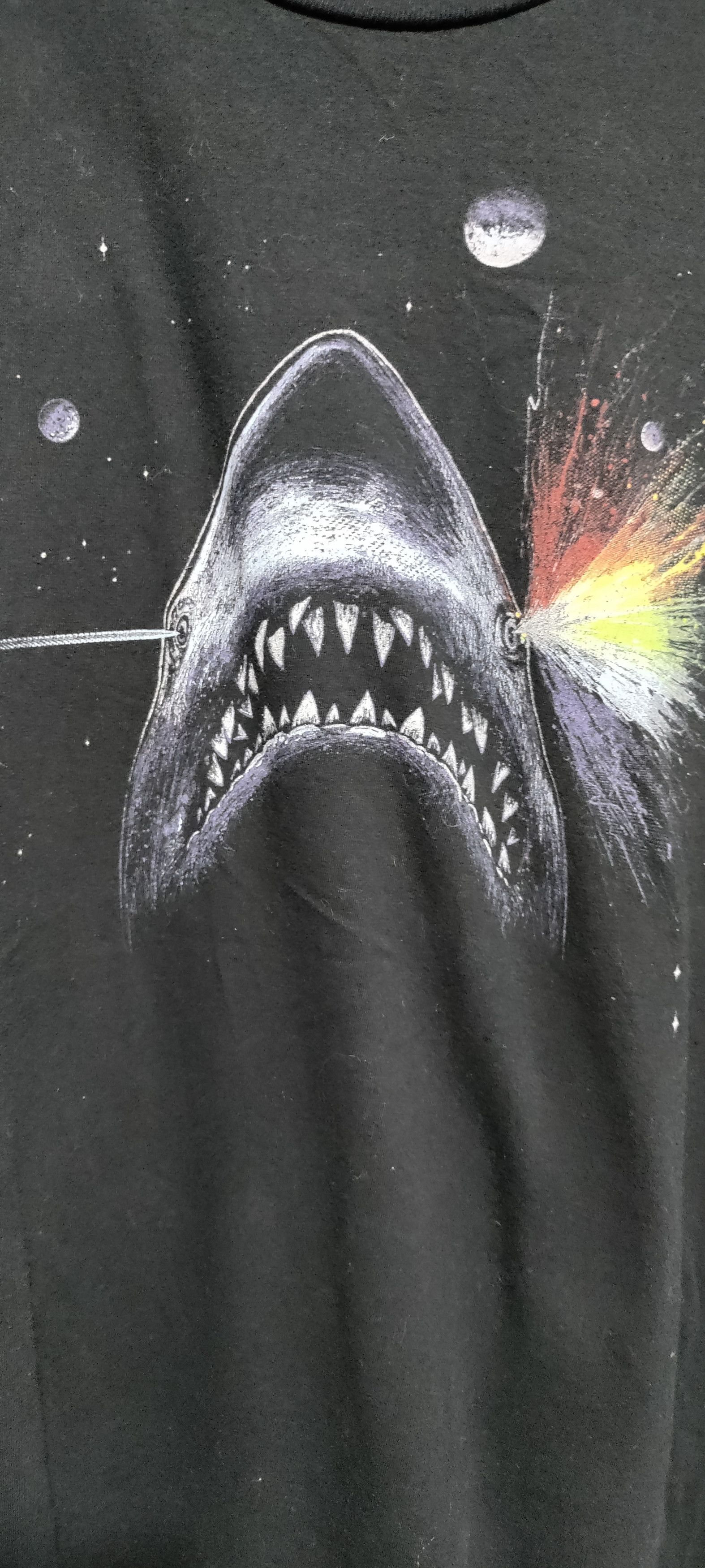 Anvil Jaws Parody Men's T-Shirt Shark side of the Moon Black 3XL Size US XXL / EU 58 / 5 - 2 Thumbnail