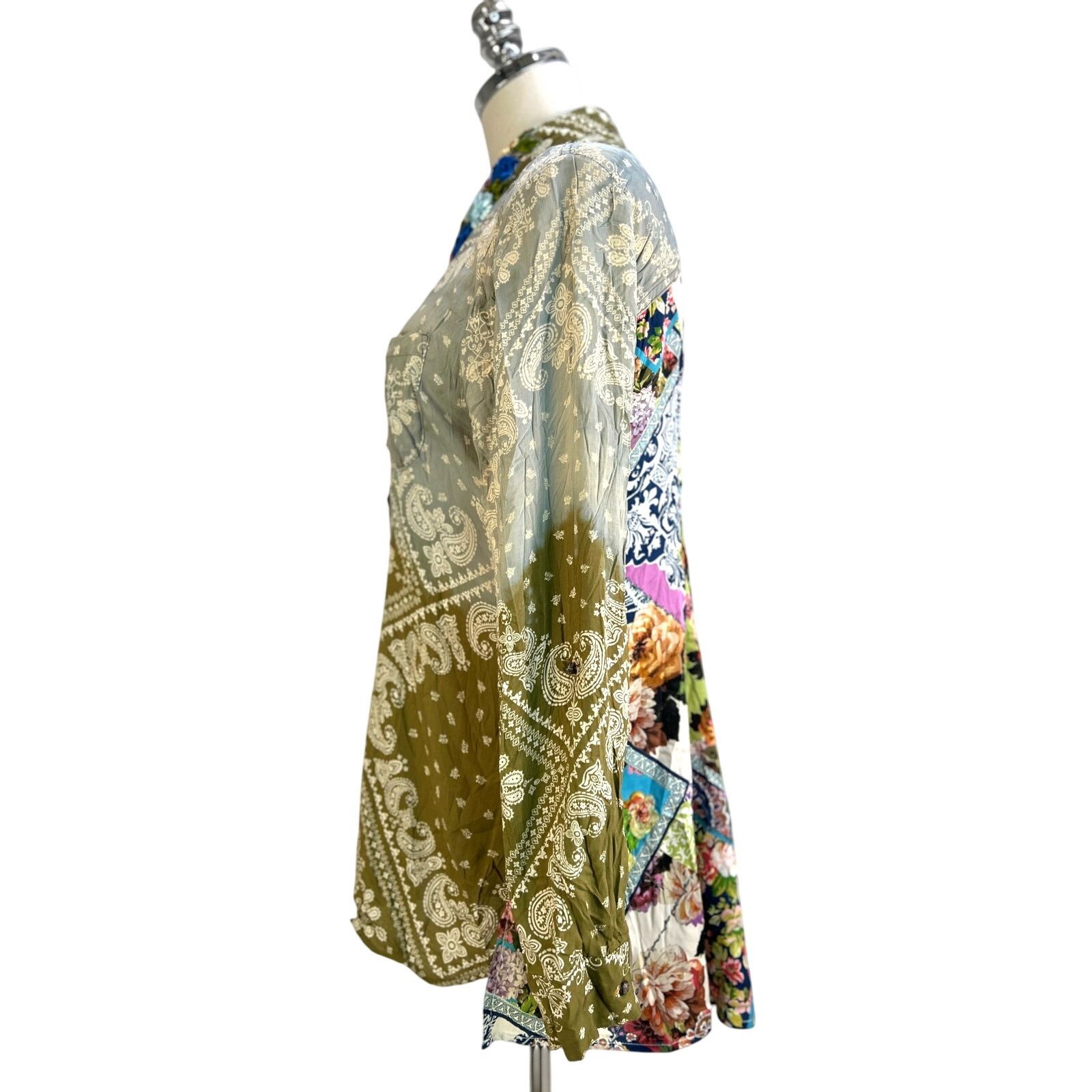 Anthropologie × Other Aratta Silent Journey Button Down Shirt Size M / US 6-8 / IT 42-44 - 6 Thumbnail