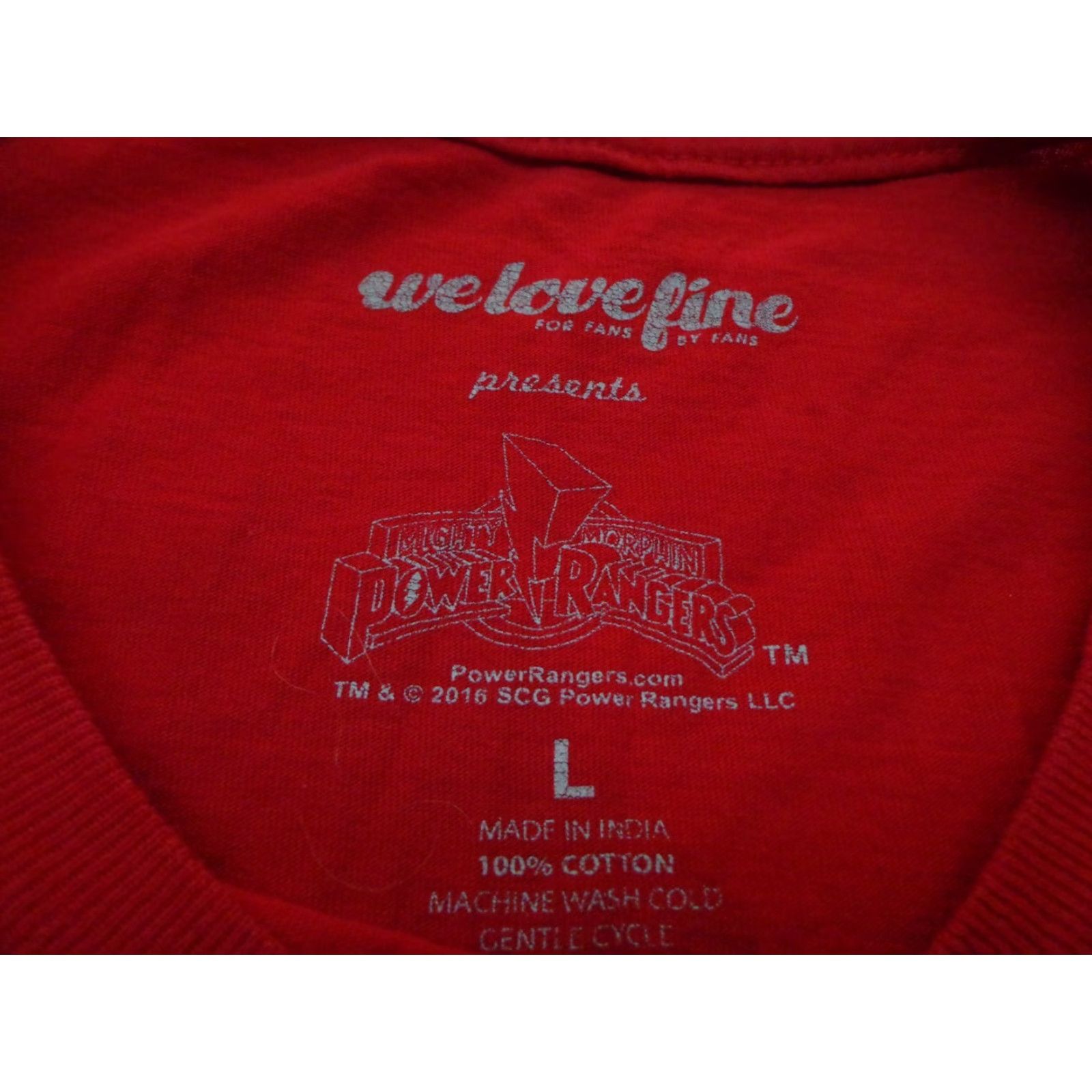 Vintage Power Rangers T-shirt Mighty Morphin Red Ranger L Adult Mens WeLoveFine Short Sleeve Crew Neck 100% Cotton Size US L / EU 52-54 / 3 - 4 Thumbnail
