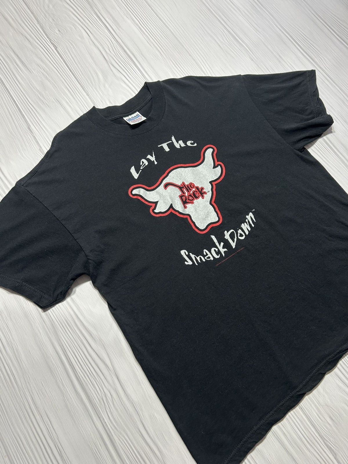 Vintage Vintage 2000 The Rock Lay The Smack Down T-Shirt Size US XL / EU 56 / 4 - 3 Thumbnail