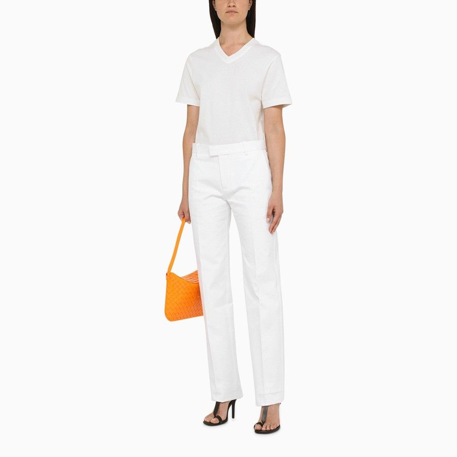 Bottega Veneta o1d2blof0824 Pant in White Size 27" / US 4 / IT 40 - 2 Thumbnail