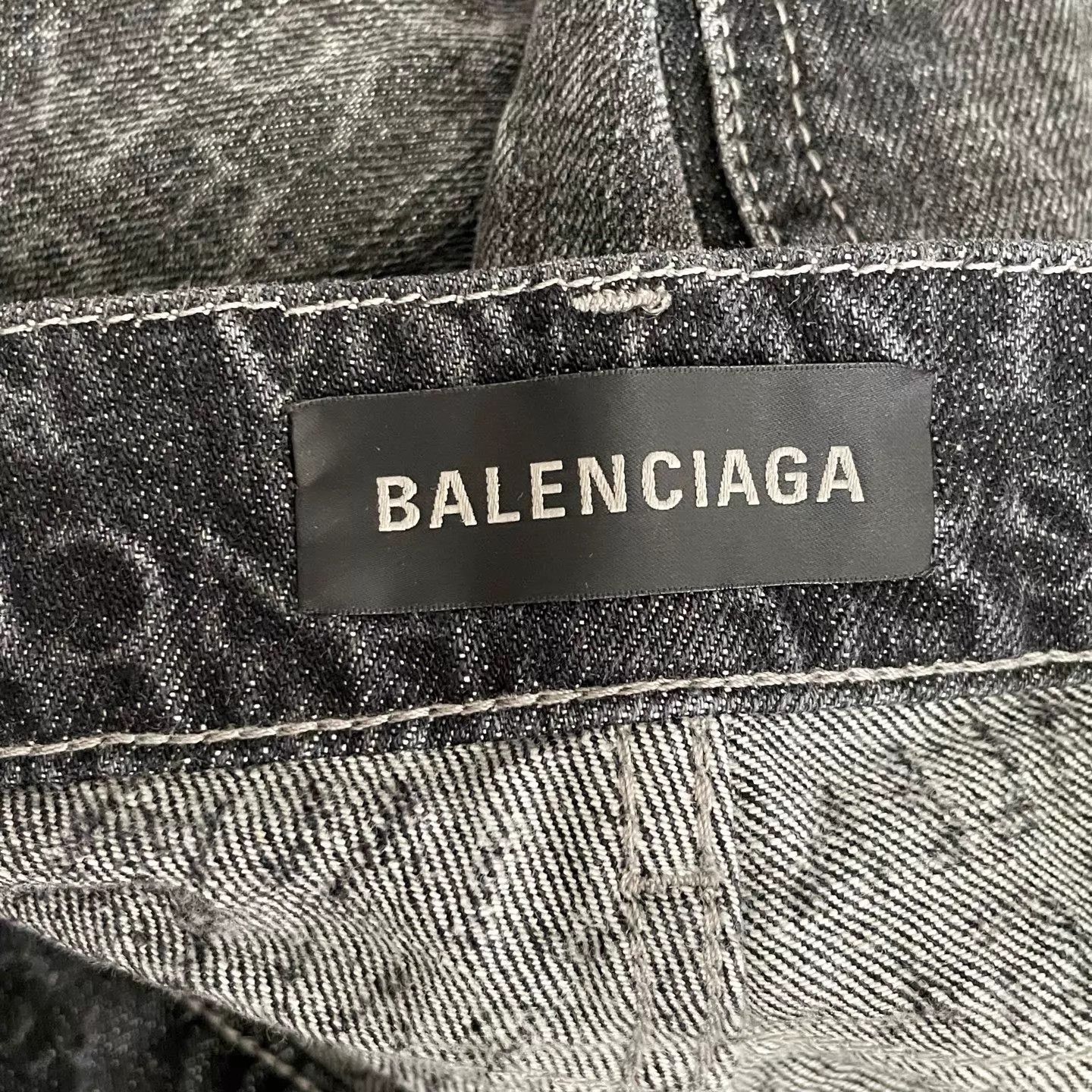 Balenciaga Balenciaga 26ss Logo Washed Flared Wide-Leg Pants Size 28 Size 28" / US 6 / IT 42 - 4 Thumbnail