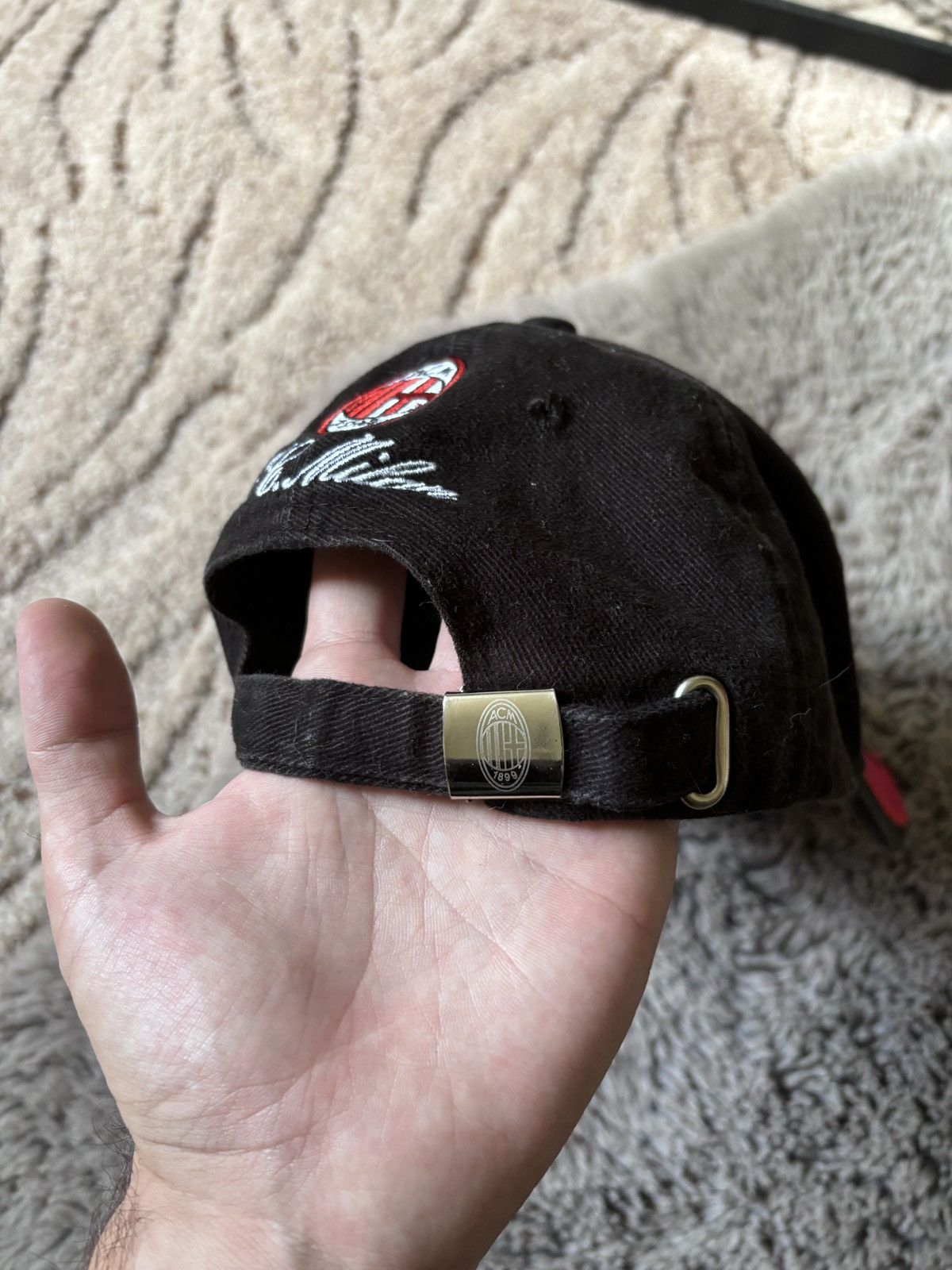Vintage Milan Cap Vintage Faded Big Logo Soccer hat Size ONE SIZE - 5 Thumbnail