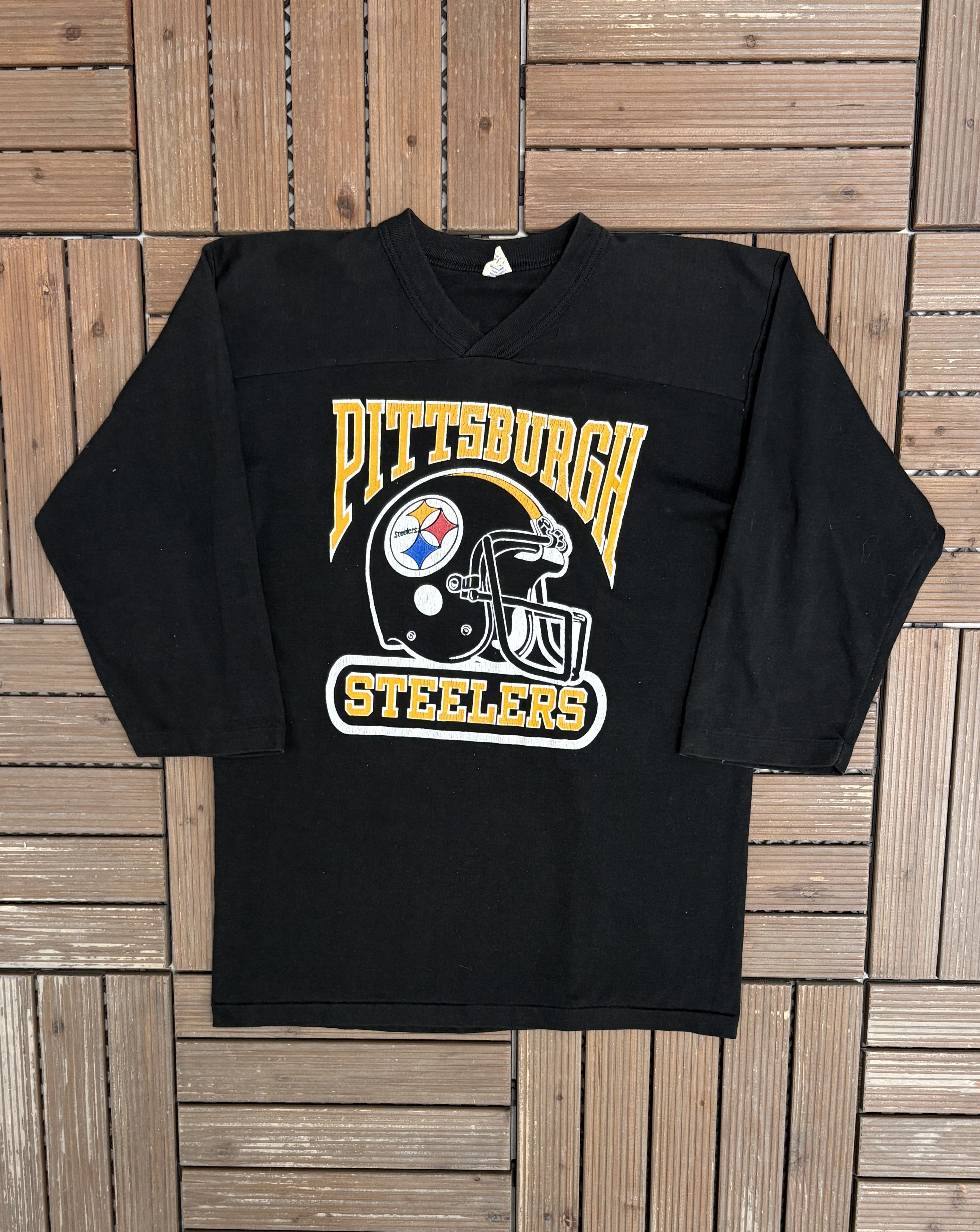 Logo 7 × Vintage Pittsburgh Steelers Vintage Logo 7 Black T-Shirt Tee Size US M / EU 48-50 / 2 - 1 Thumbnail