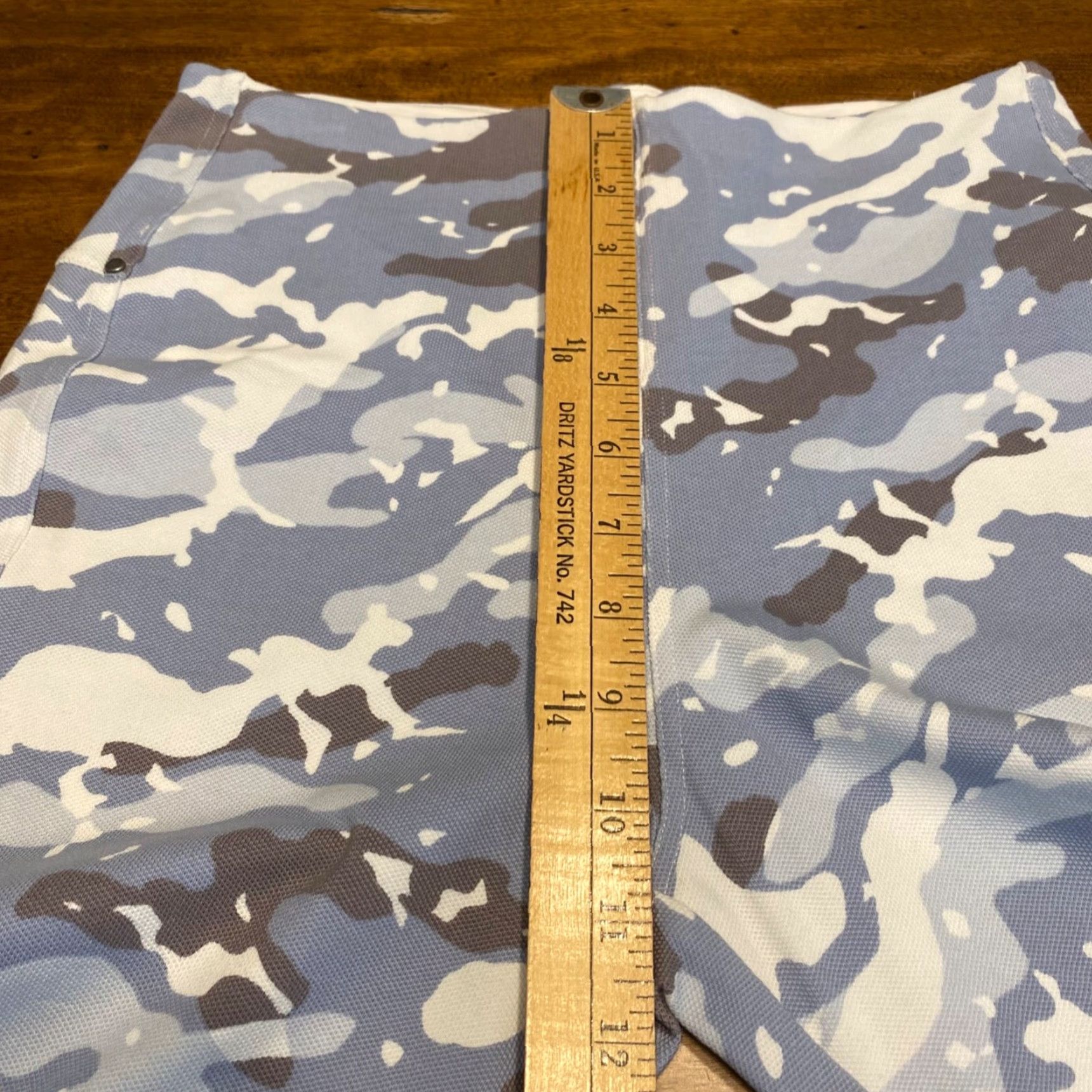 Vintage VINTAGE Lysse Women's Capri Pants Slim Slim Fit Ankle Zip Pockets Blue Camo Workwear Casual M Size 32" / US 10 / IT 46 - 6 Thumbnail