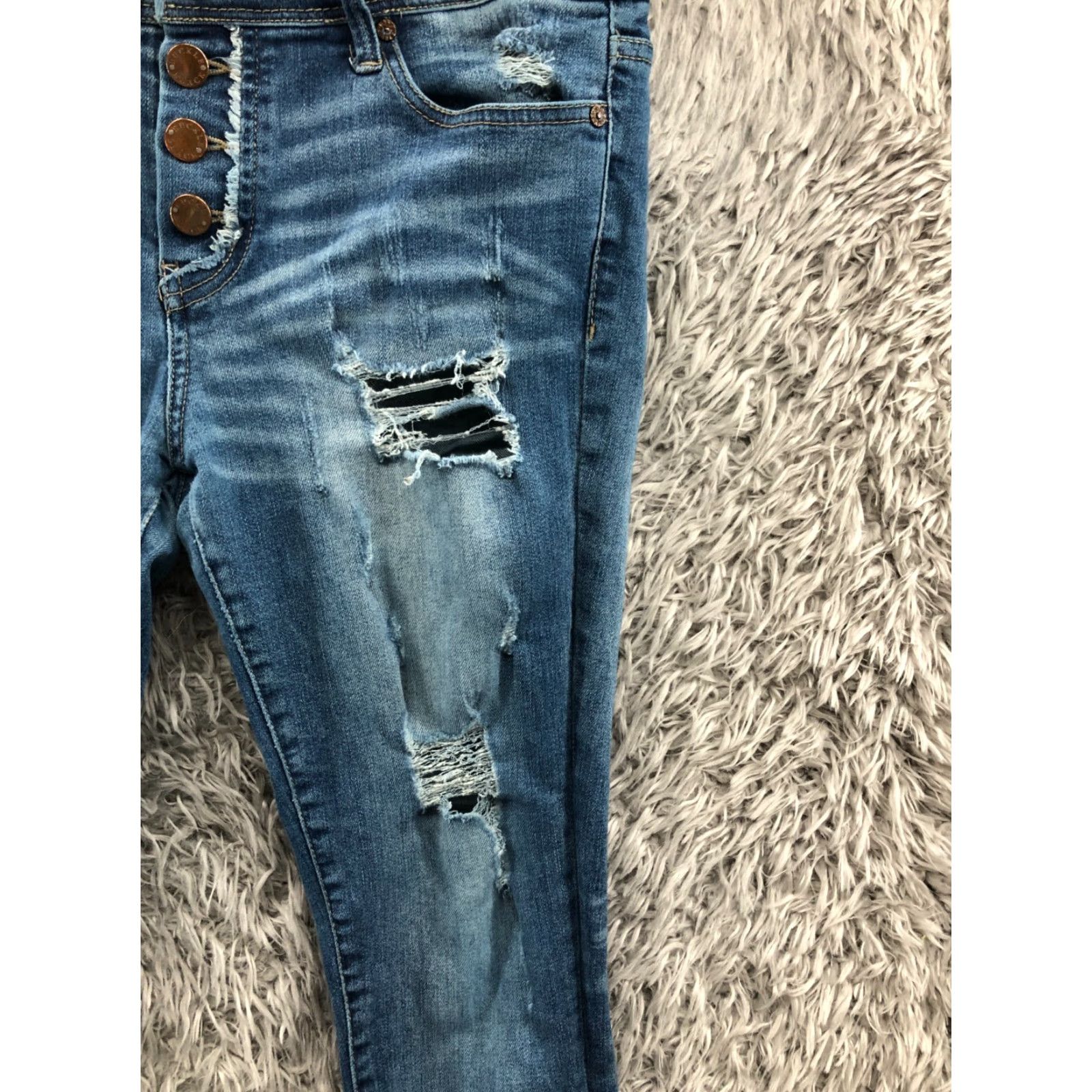 Buckle Black VINTAGE Buckle Black Fit No. 53 Skinny Jeans Womens Medium Blue 27x32 Regular Waist 30in 5-Pocket Denim Jeans Womens Jeans Distressed No Pattern Solid Size 27" / US 4 / IT 40 - 5 Thumbnail