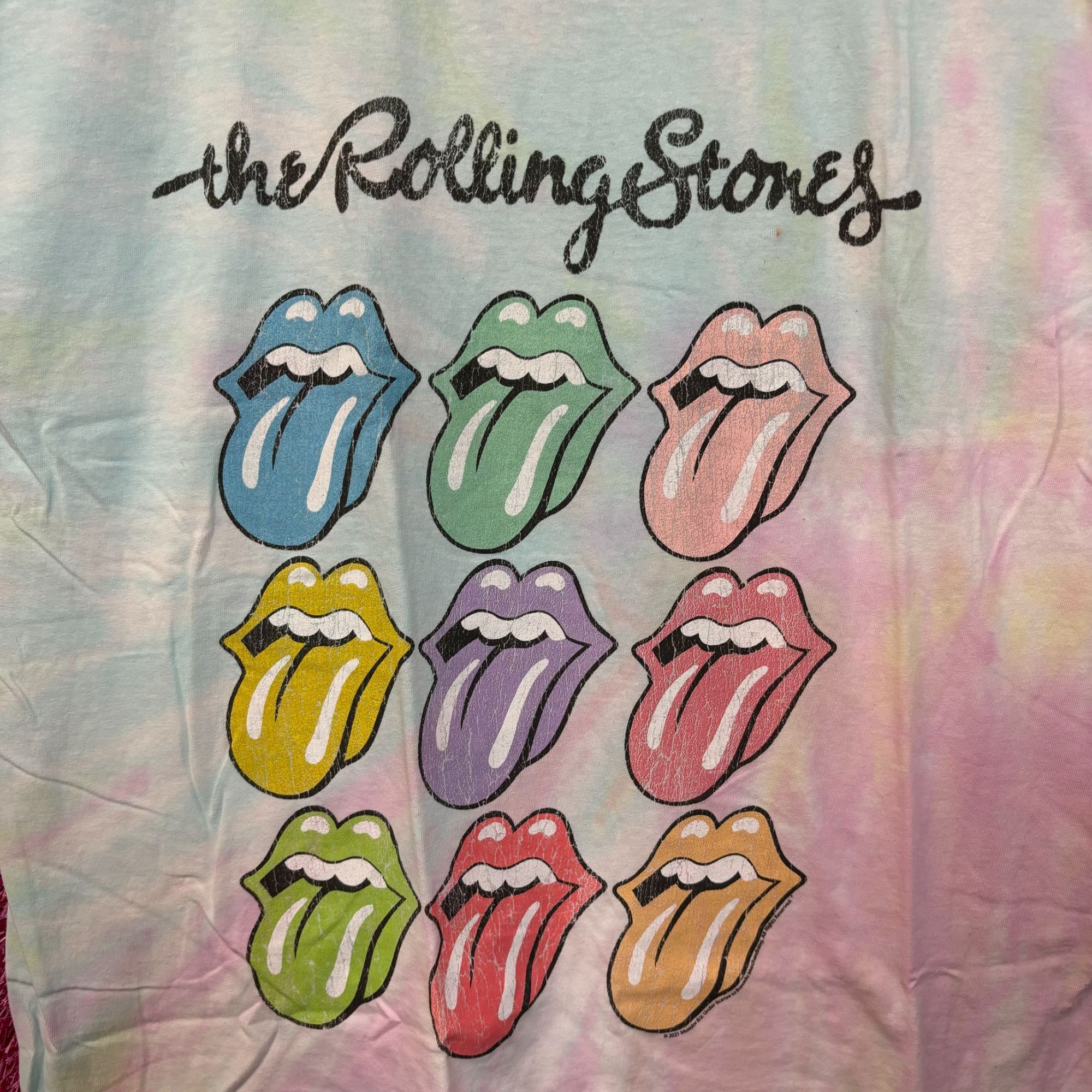 The Rolling Stones The Rolling Stones Hot Lips Pop Art Rock Pastel Tie Dye XL Size US XL / EU 56 / 4 - 2 Thumbnail