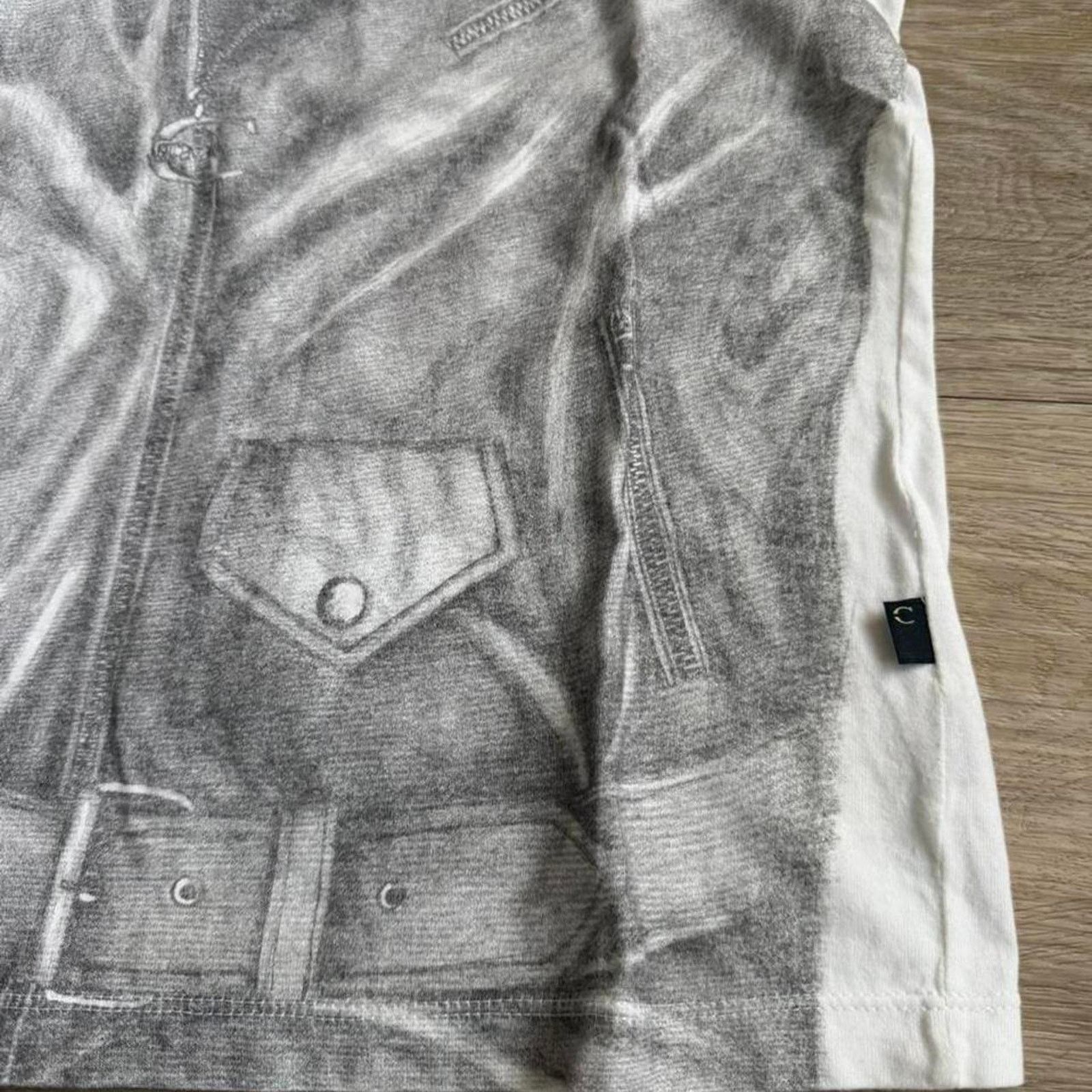 Just Cavalli Just Cavalli Trompe L'oeil Biker Jacket Print T-Shirt Size S / US 4 / IT 40 - 4 Thumbnail