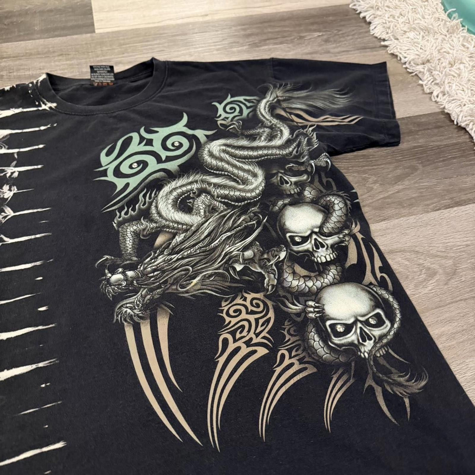 Other tribal skull all over print t shirt XL 00s Y2K Size US XL / EU 56 / 4 - 1 Thumbnail