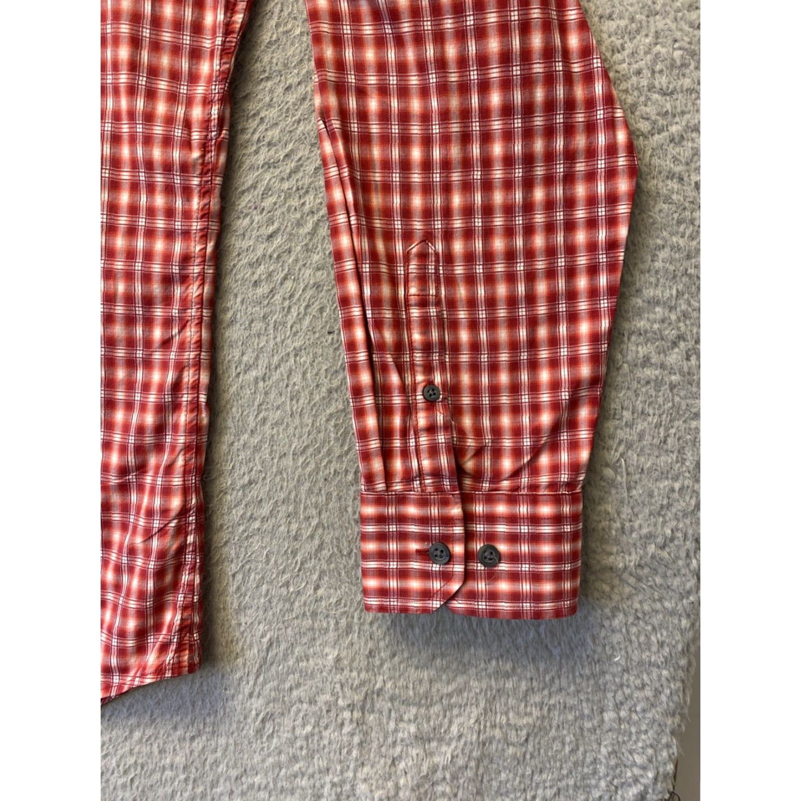 Banana Republic BANANA REPUBLIC Long Sleeve Button-Up Shirt Red Check XL Slim Fit Mens Size US XL / EU 56 / 4 - 4 Thumbnail