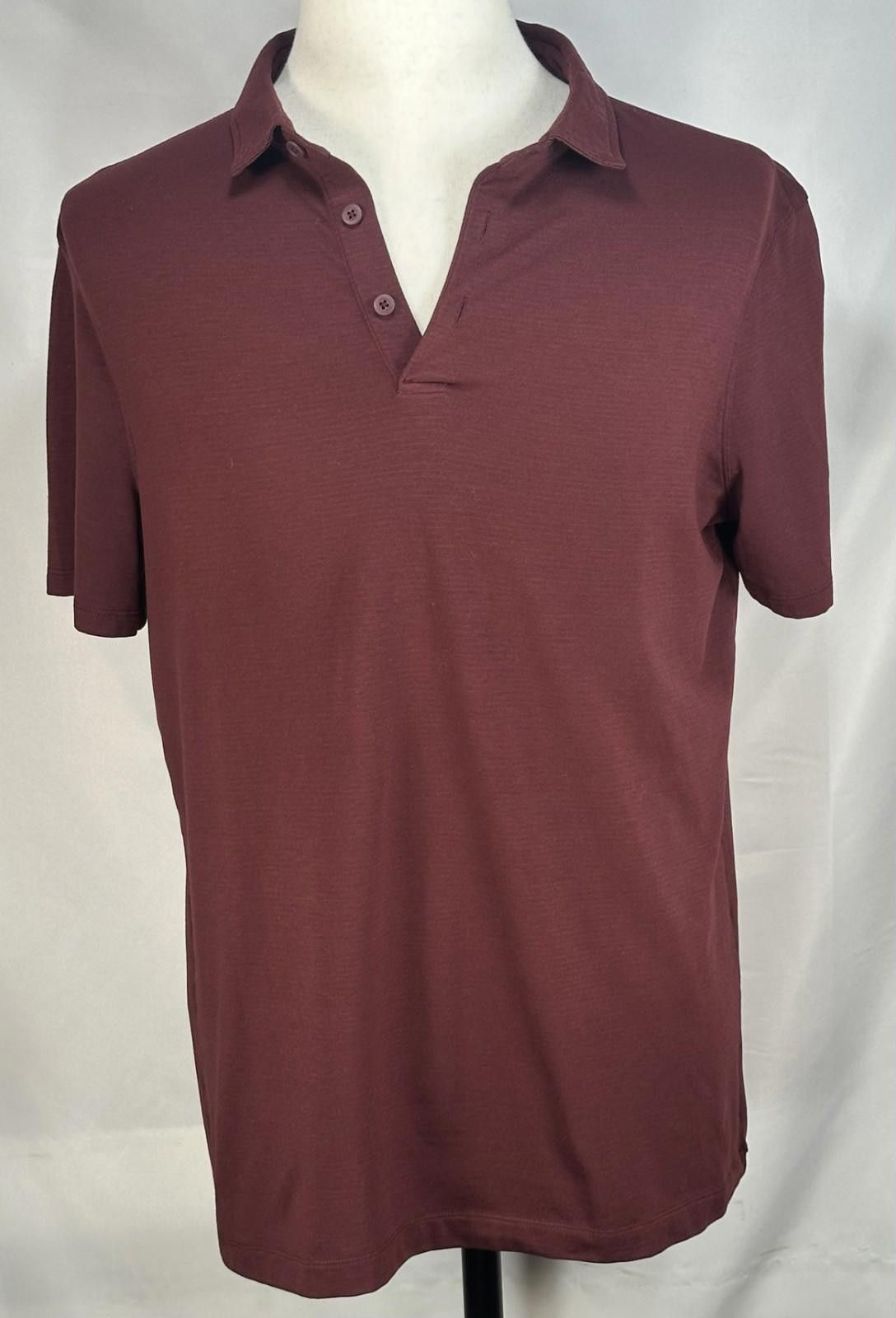 Lululemon 1/4 Button Pullover Polo Shirt Red Mens L