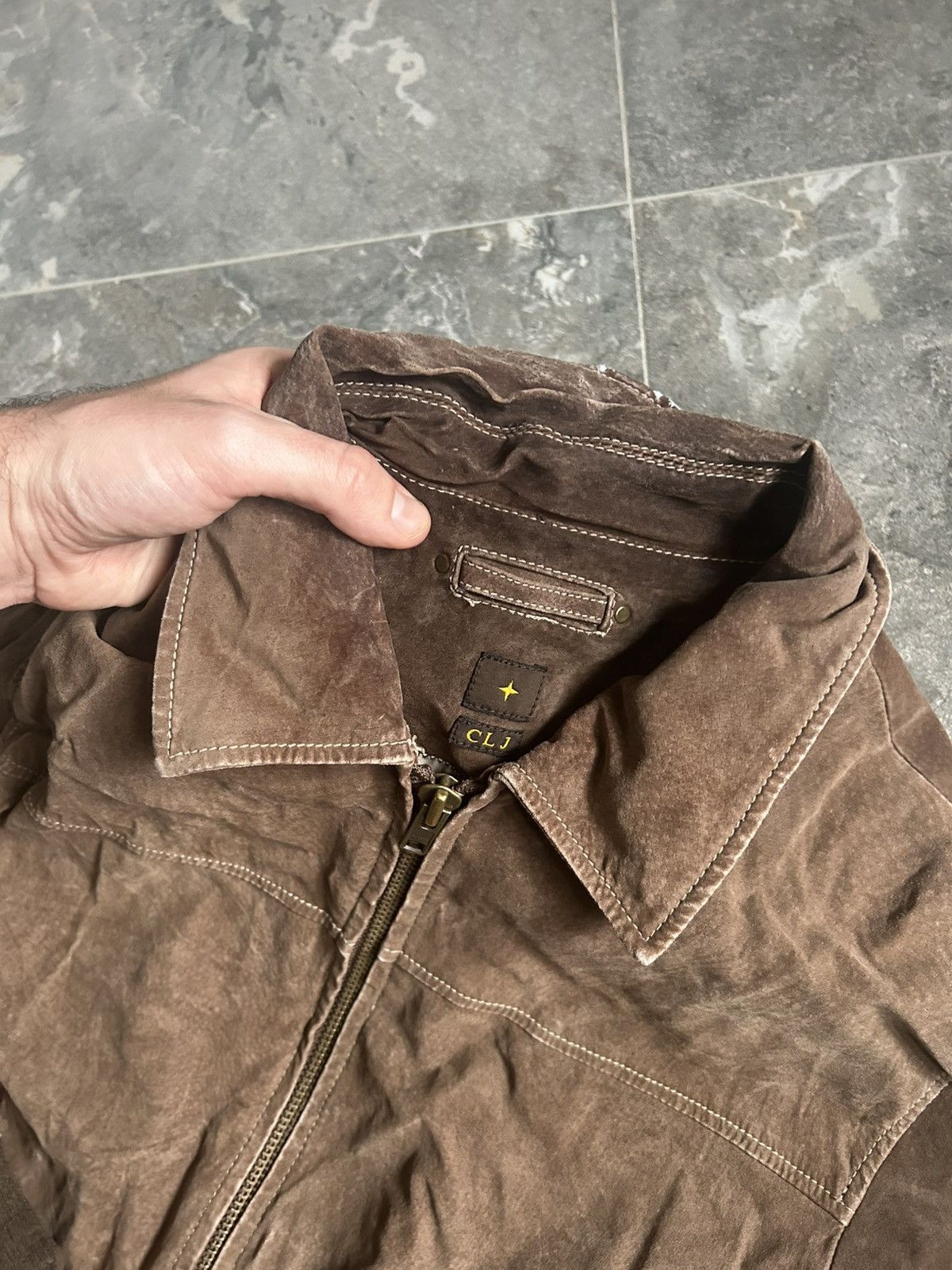 Vintage Vintage Pig Suede Leather Bomber Jacket Distressed Size 52 Size US L / EU 52-54 / 3 - 7 Thumbnail