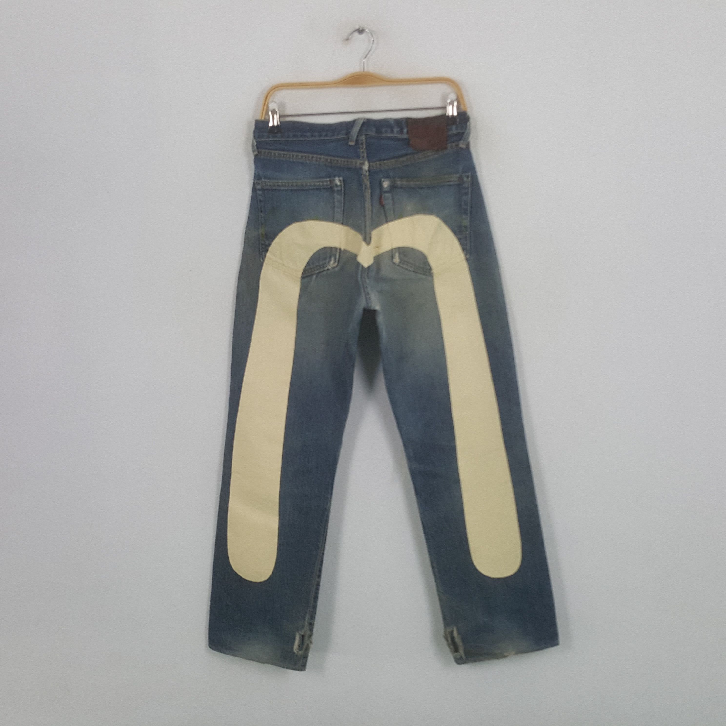 If Six Was Nine × Japanese Brand × Vintage Vintage Evis Japanese Brand Daicock Custom Art Denim Jeans Size US 29 - 1 Thumbnail