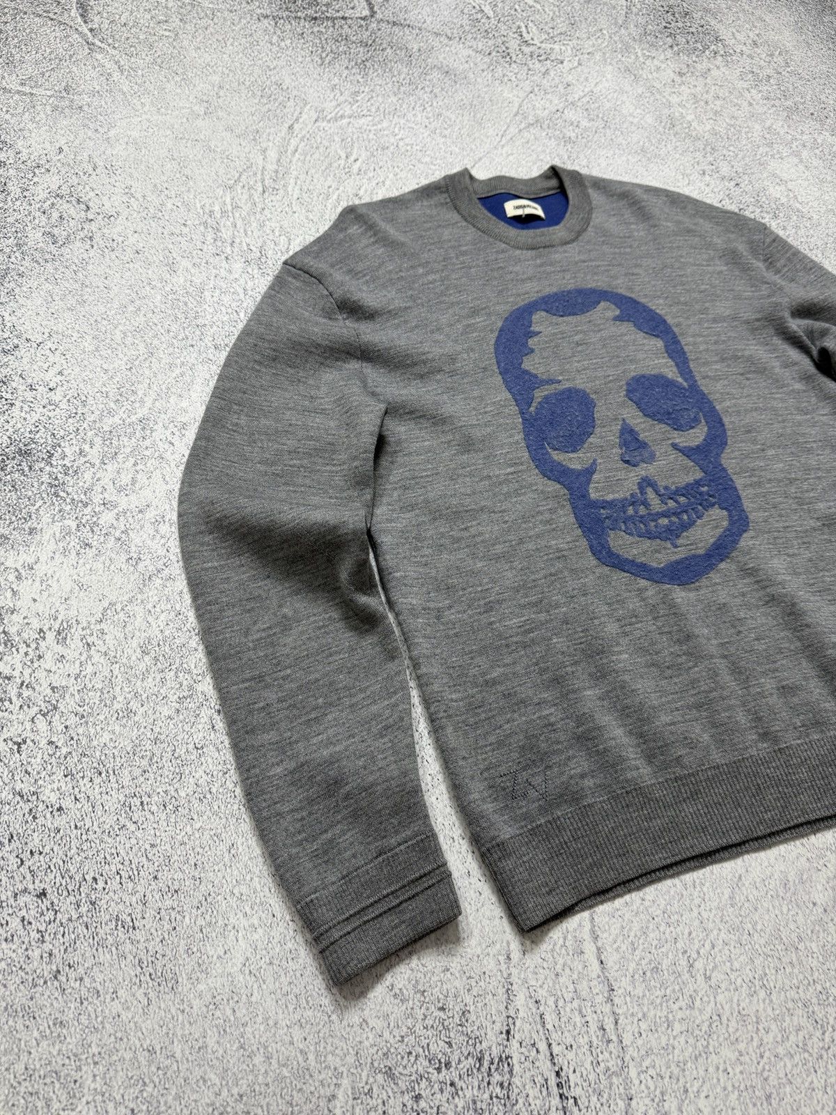 Zadig & Voltaire ZADIG & VOLTAIRE Raphael Bis Skull Merino Wool Sweater Size US S / EU 44-46 / 1 - 2 Thumbnail