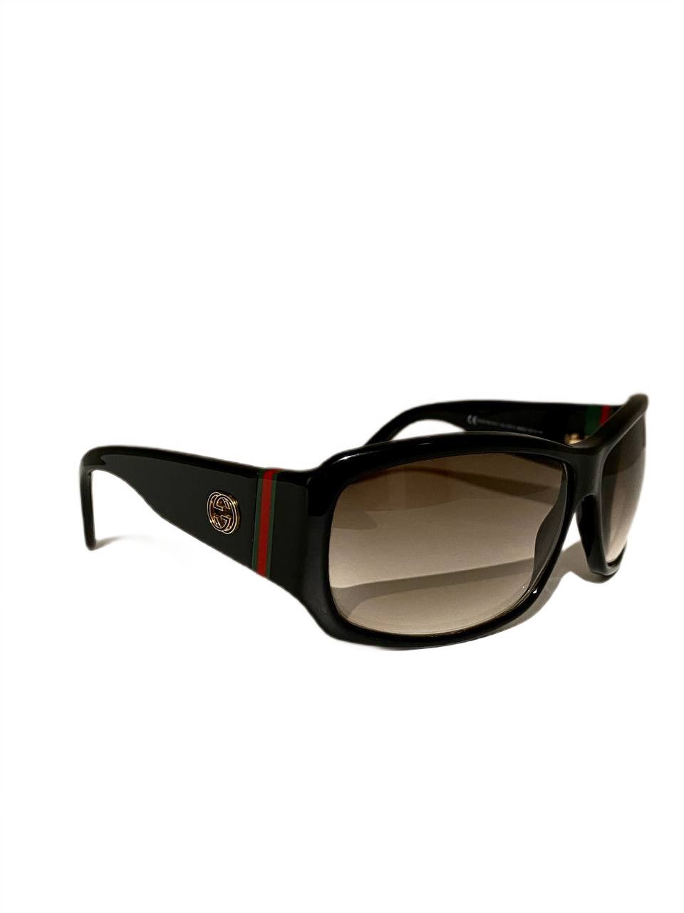 Gucci Gucci GG Logo Web Rectangular Retro Oversized Sunglasses Y2K Size ONE SIZE - 1 Thumbnail