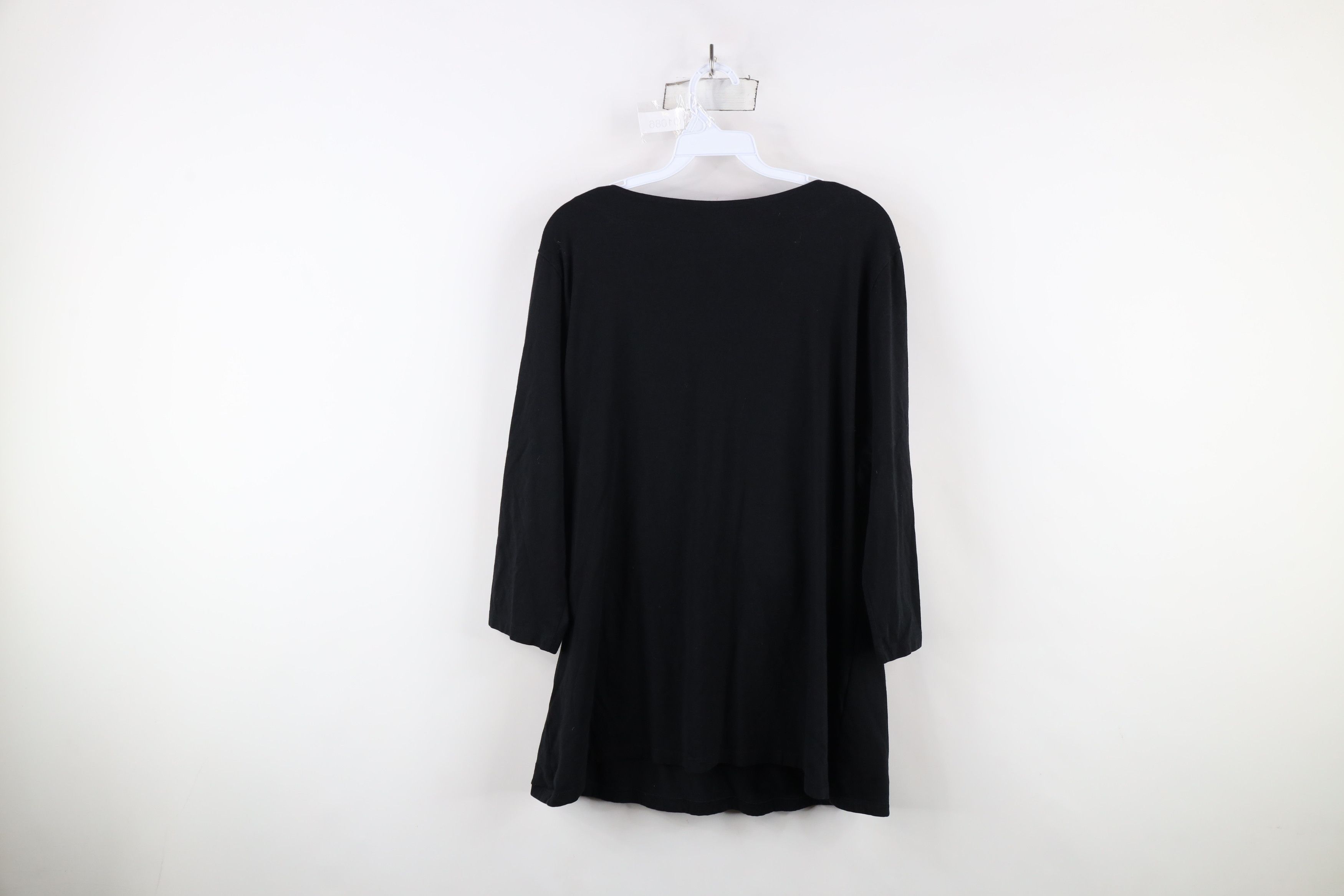 Vintage Soft Surroundings Blank Stretch Cross Wrap Blouse Top Black Size 3XL / US 20-22 - 7 Thumbnail
