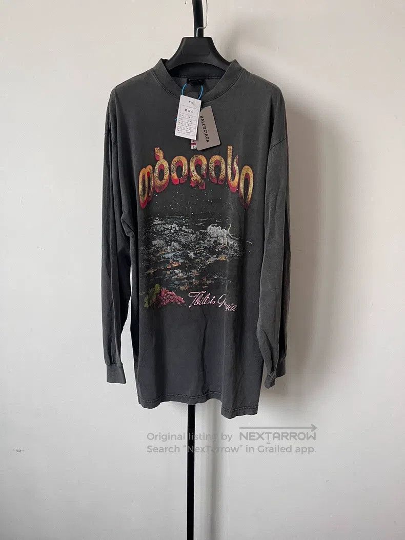 Balenciaga Balenciaga Letter printed patterned round neck long-sleeve Size US S / EU 44-46 / 1 - 1 Thumbnail