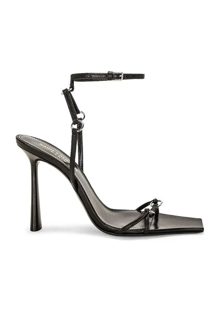 Saint Laurent Paris oc11z1225 755337 Nova 105 Sandals in Black Size US 7.5 / IT 37.5 - 1 Thumbnail