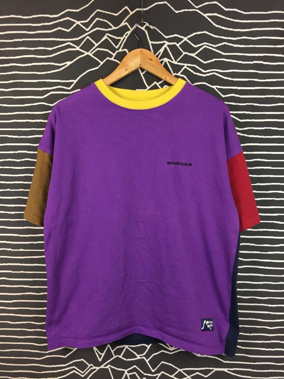 Japanese Brand Vtg Mountain Mania Color Block Crew Neck Outdoor Tee Size US L / EU 52-54 / 3 - 1 Thumbnail