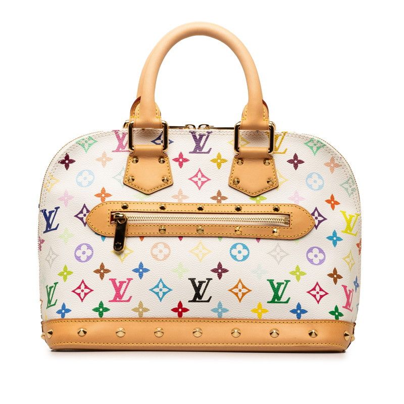 image of Louis Vuitton Monogram Multicolor Alma Pm in White, Women's