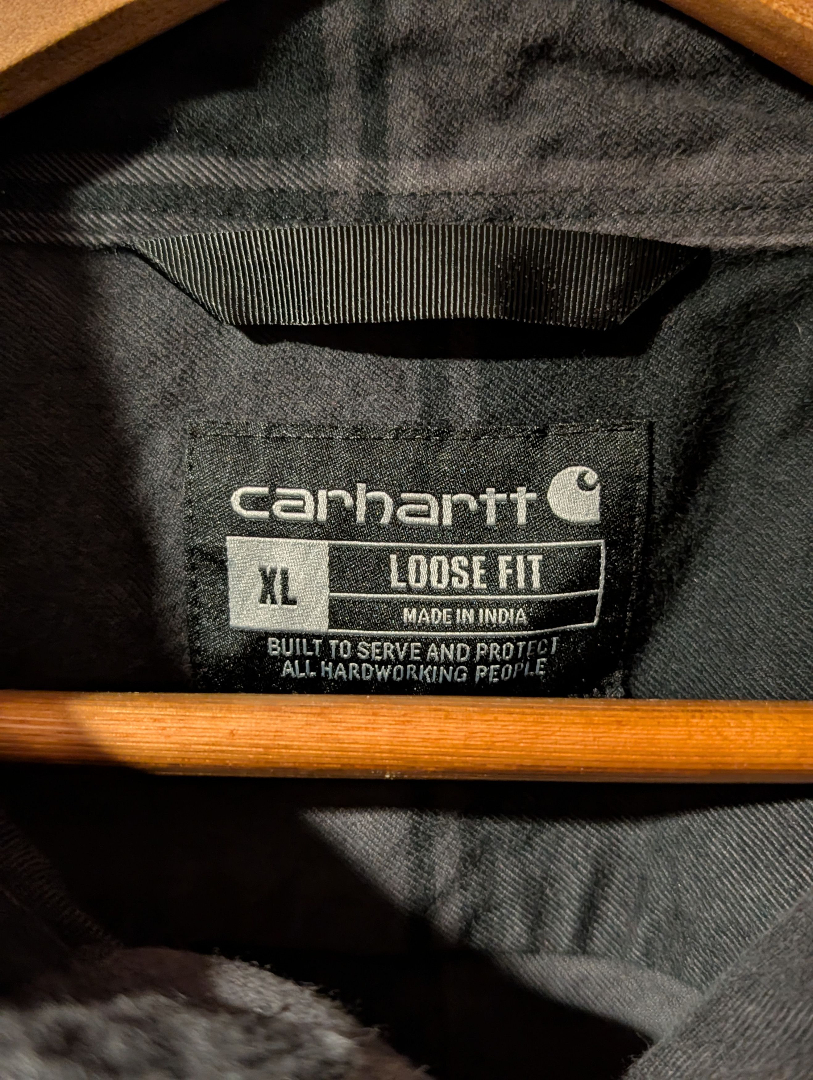 Carhartt Carhartt Loose Fit Black Gray X-Large Flannel Shirt Size US XL / EU 56 / 4 - 3 Thumbnail