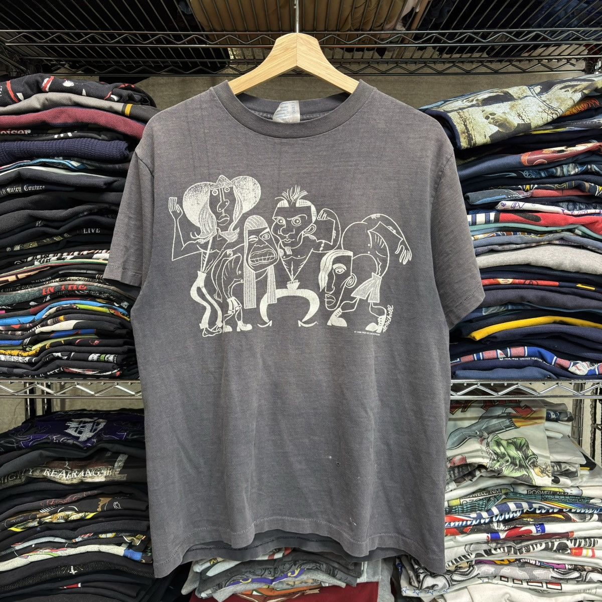 Band Tees RARE 1990 Red Hot Chili Peppers Picasso funky monks band tee Size US L / EU 52-54 / 3 - 1 Thumbnail