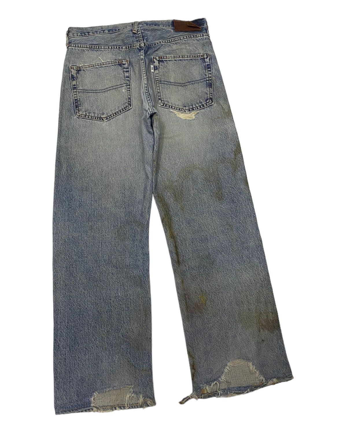 EIGHT-G EIGHT G SELVEDGE DIRT MADE IN JAPAN DISTRESS DENIM JEANS Size US 32 / EU 48 - 4 Thumbnail