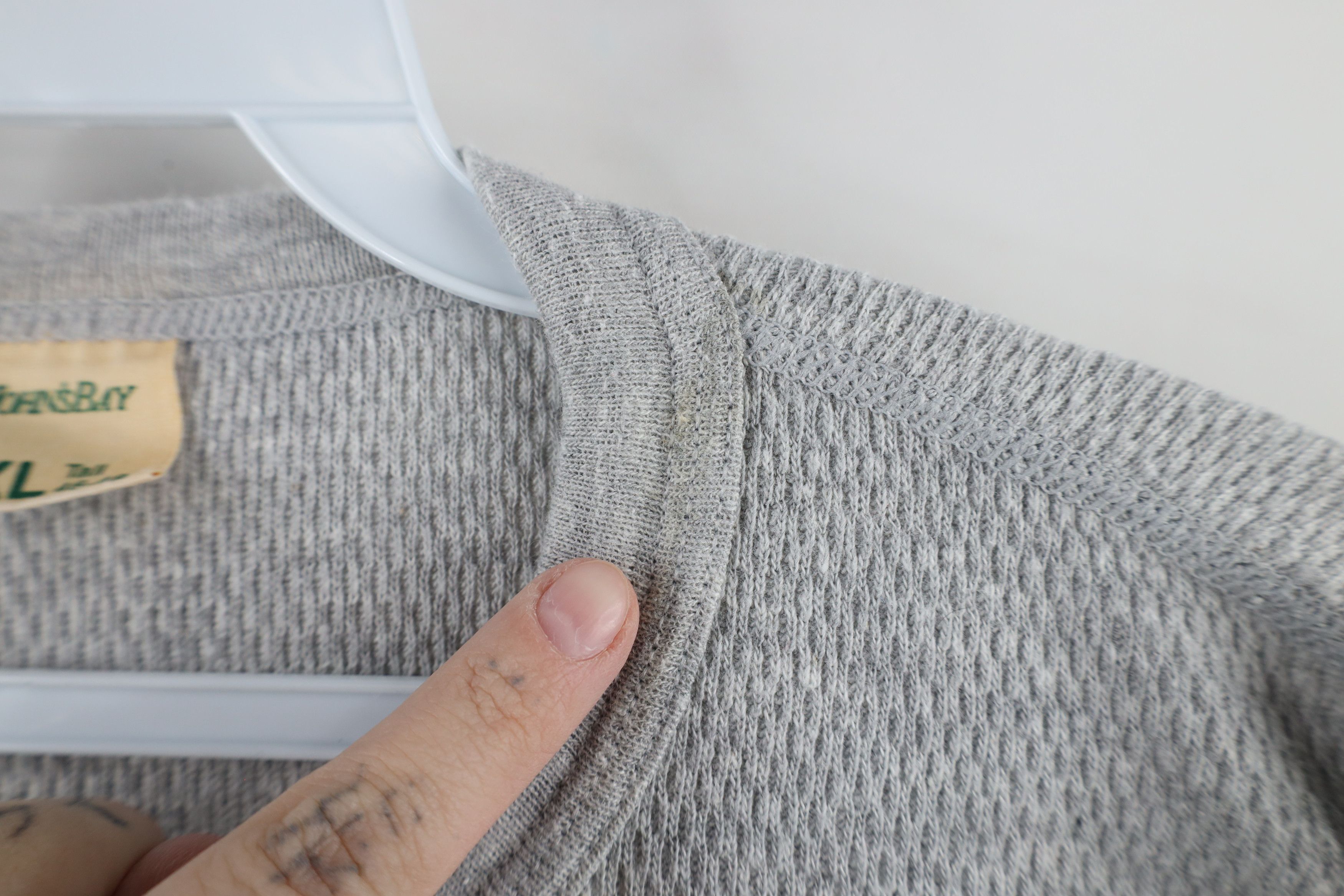 Vintage Vintage 70s Streetwear Waffle Knit Long Sleeve T-Shirt USA Size US XL / EU 56 / 4 - 4 Thumbnail