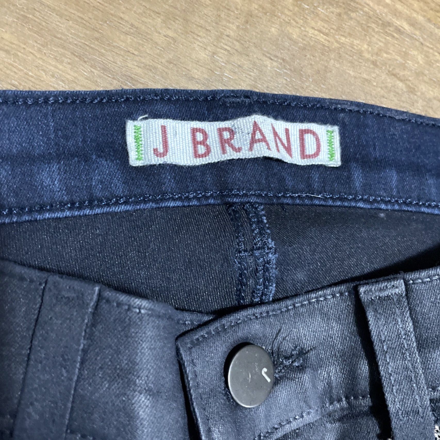 J Brand VINTAGE J BRAND Wax Coated Indigo Jeggings Low Rise Super Skinny Jeans 28x30 Blue Cotton Blend 28 Women Slim Jegging 30 Inseam Womens Jeans Size 28" / US 6 / IT 42 - 5 Thumbnail