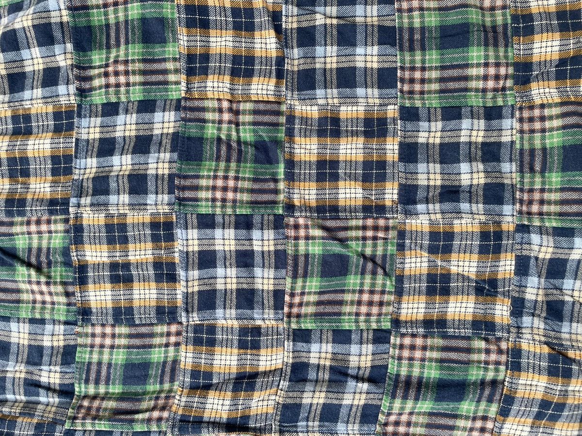 Japanese Brand Back Number Flannel Patchwork Plaid Check Longsleeve Shirt Size US L / EU 52-54 / 3 - 7 Thumbnail