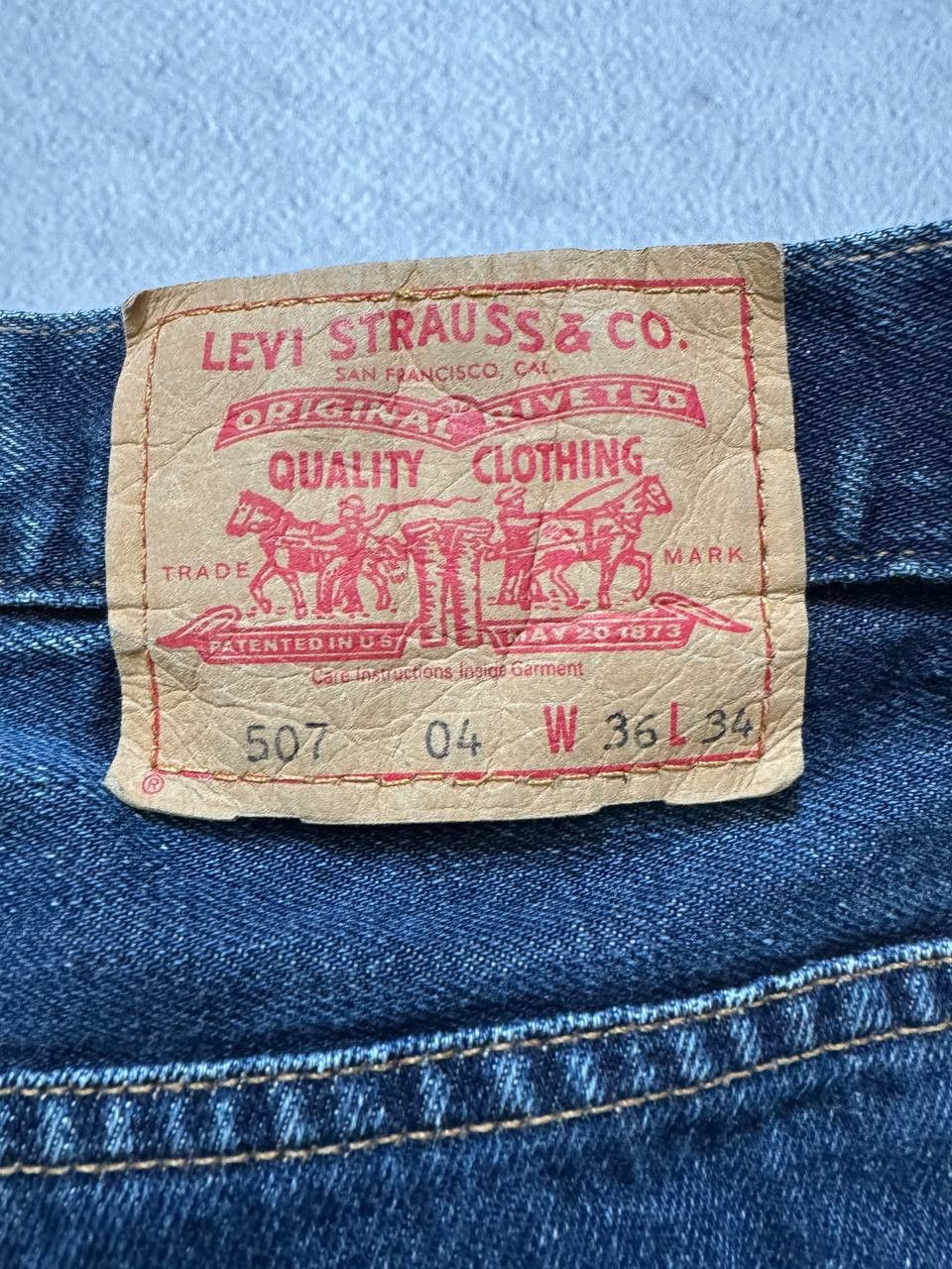 Levi's Vintage 2000s Levis 507 Bootcut Leg Y2K Jeans Blue W36 L34 Size US 36 / EU 52 - 4 Thumbnail