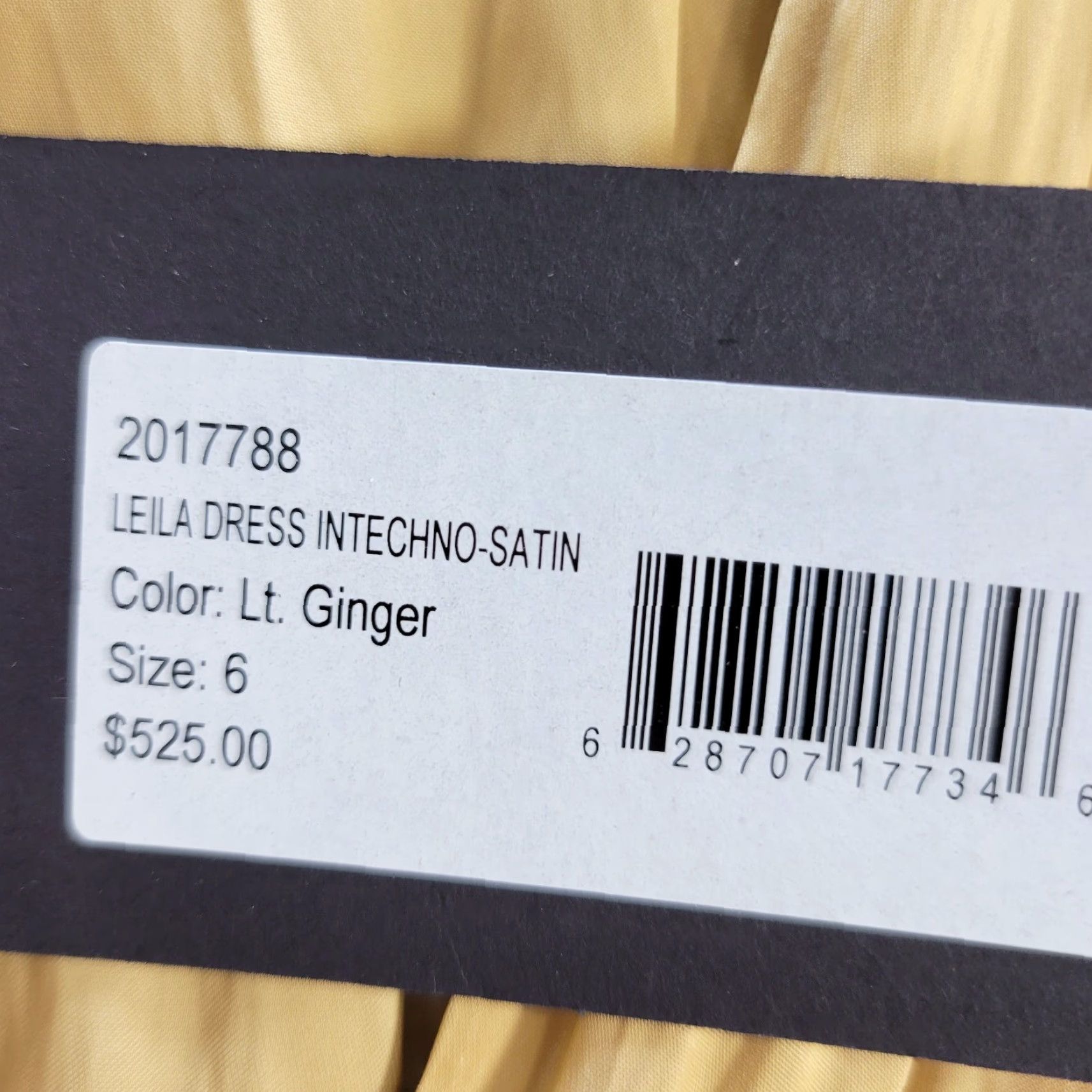 Halston Halston Leila Dress in Techno-Satin Cross Front Cocktail Sz 6 NWT Tan Size M / US 6-8 / IT 42-44 - 5 Thumbnail