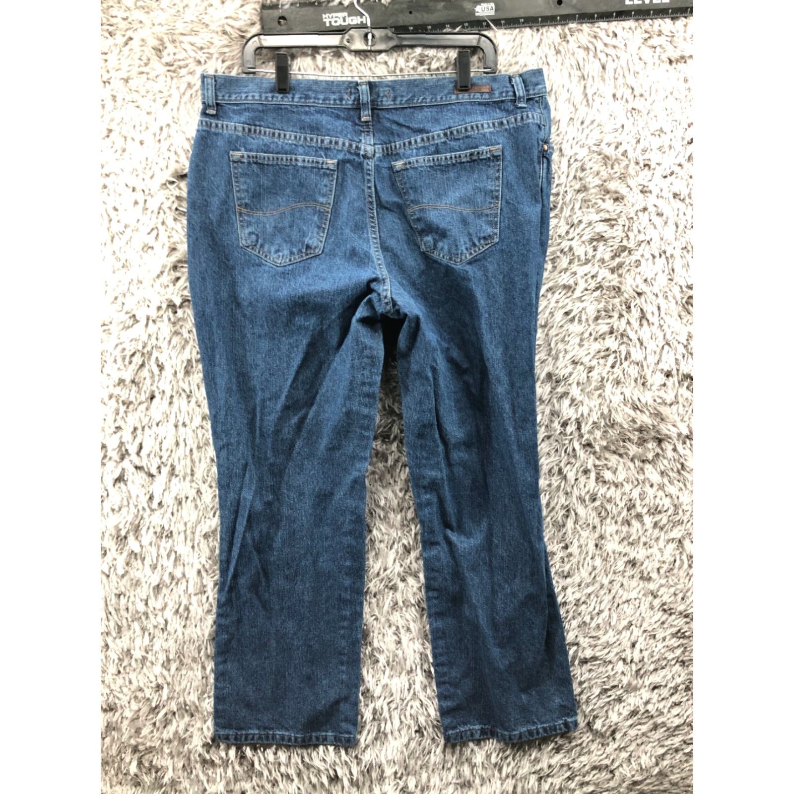 Lee Lee Premium Select Jeans Plus Size 18 Short Womens High Rise Dark Wash Blue Denim Size 40" / US 18 - 5 Thumbnail