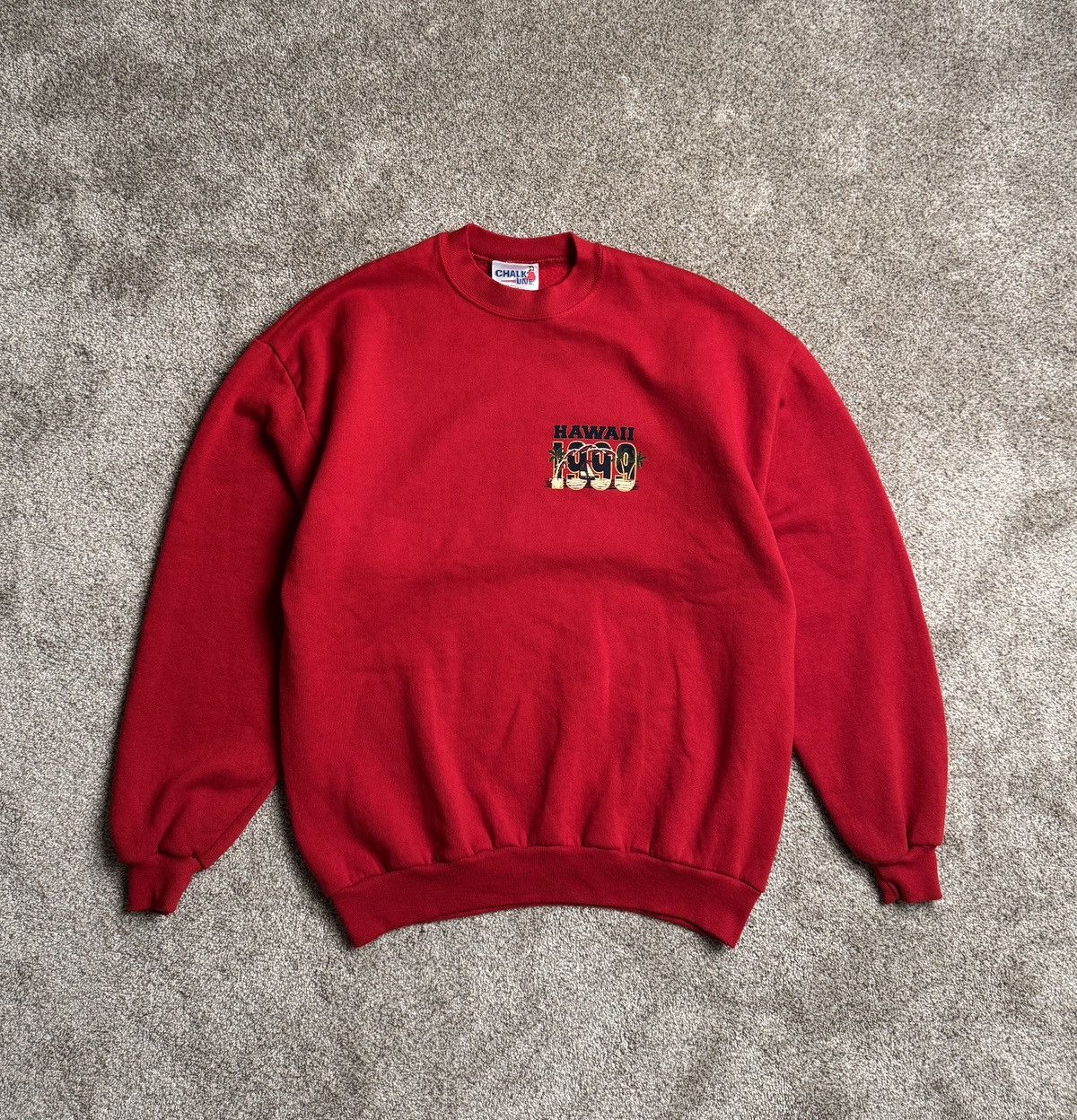 Chalk Line VINTAGE RED CHALKLINE “HAWAII 1999” MADE IN USA SWEATSHIRT Size US XL / EU 56 / 4 - 3 Thumbnail