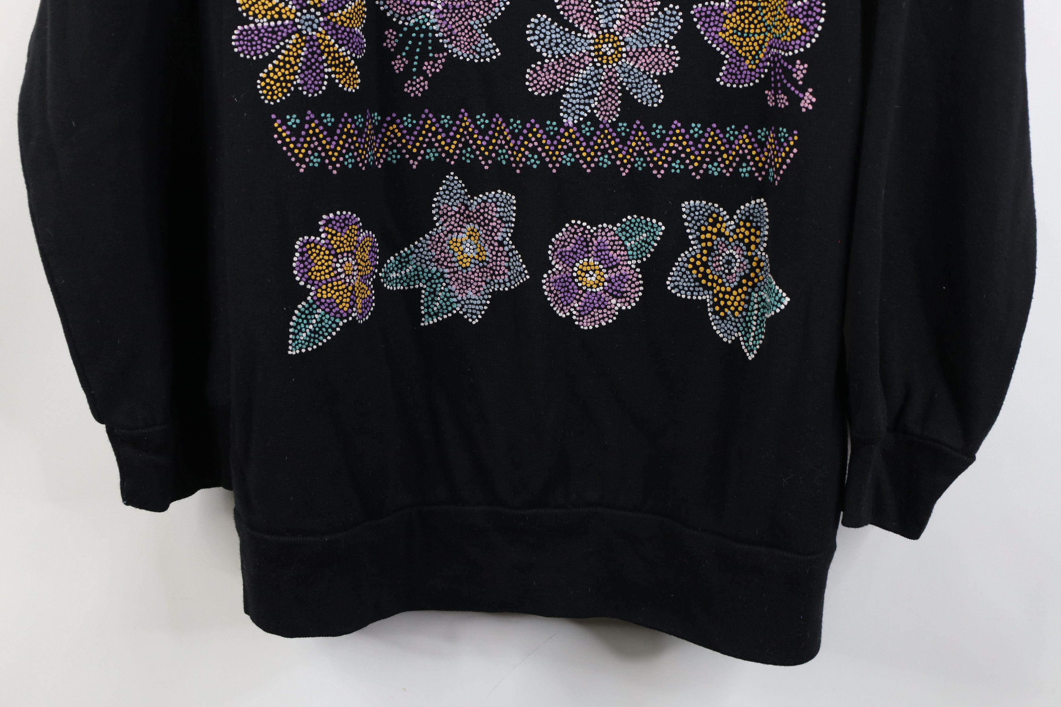 Vintage Vintage 90s Streetwear Babydoll Flower Sweatshirt USA Size US L / EU 52-54 / 3 - 3 Thumbnail