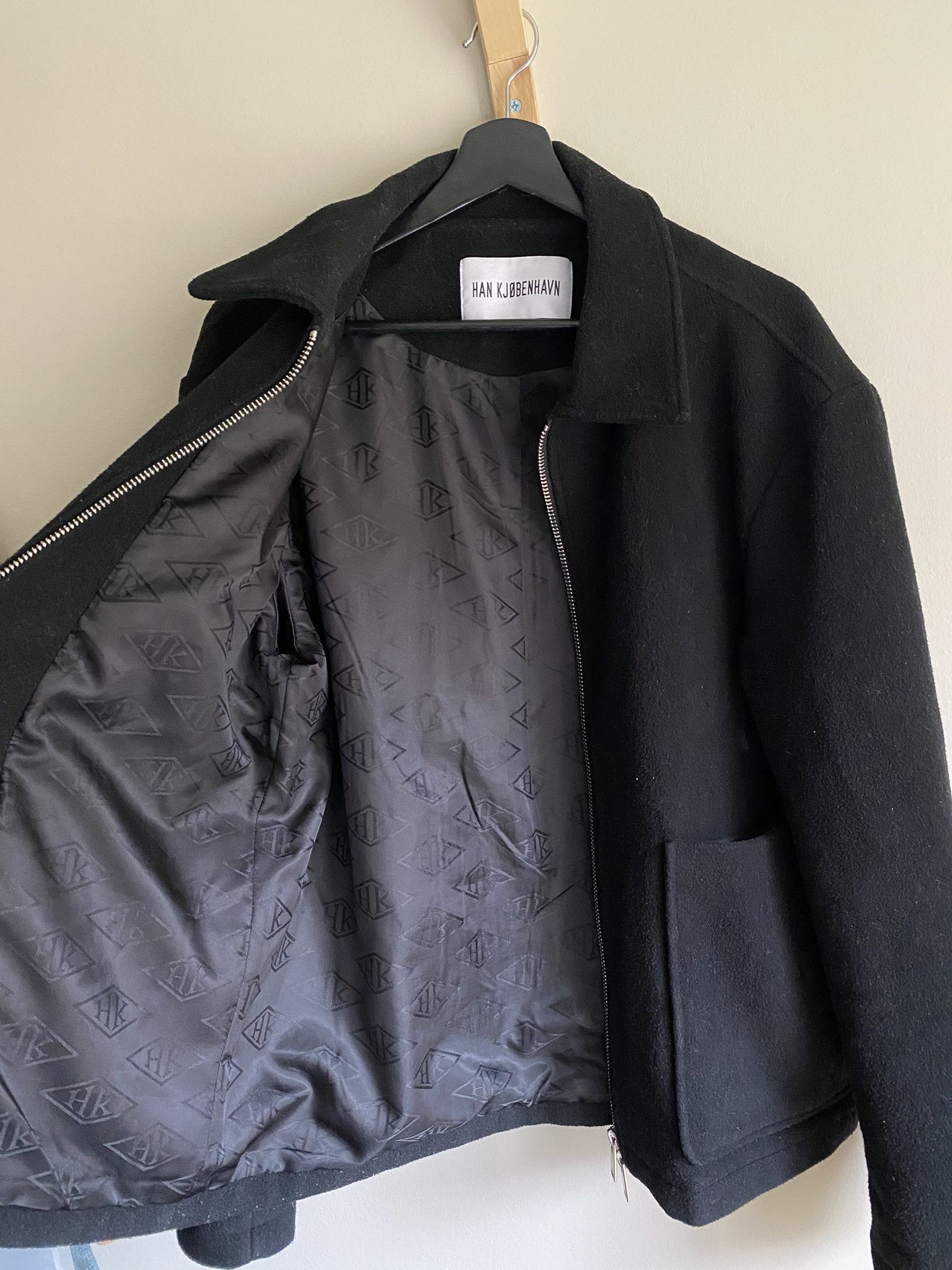 Acne Studios $810 - Zip Boxy Jacket - Black Wool Size US L / EU 52-54 / 3 - 4 Thumbnail