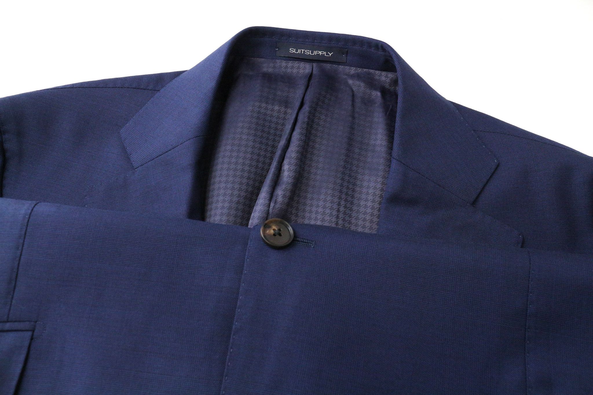 Suitsupply LA SPALLA UK44R Blue Wool Lined Suit 75153 Size 44R - 7 Thumbnail