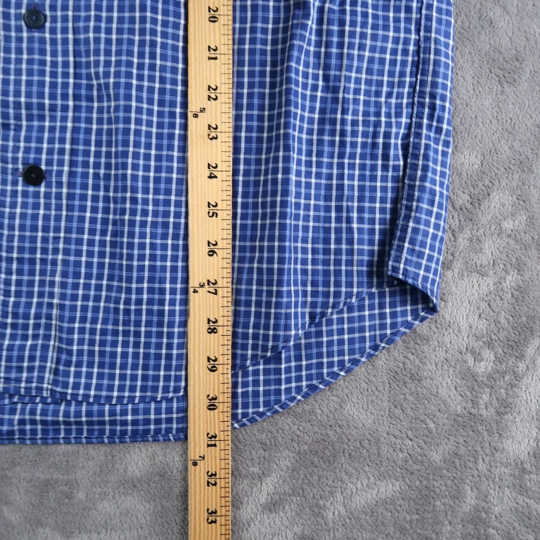 Faconnable Façonnable Men Blue Plaid Check Long Sleeve Cotton Shirt Size S Made In USA Size US S / EU 44-46 / 1 - 7 Thumbnail