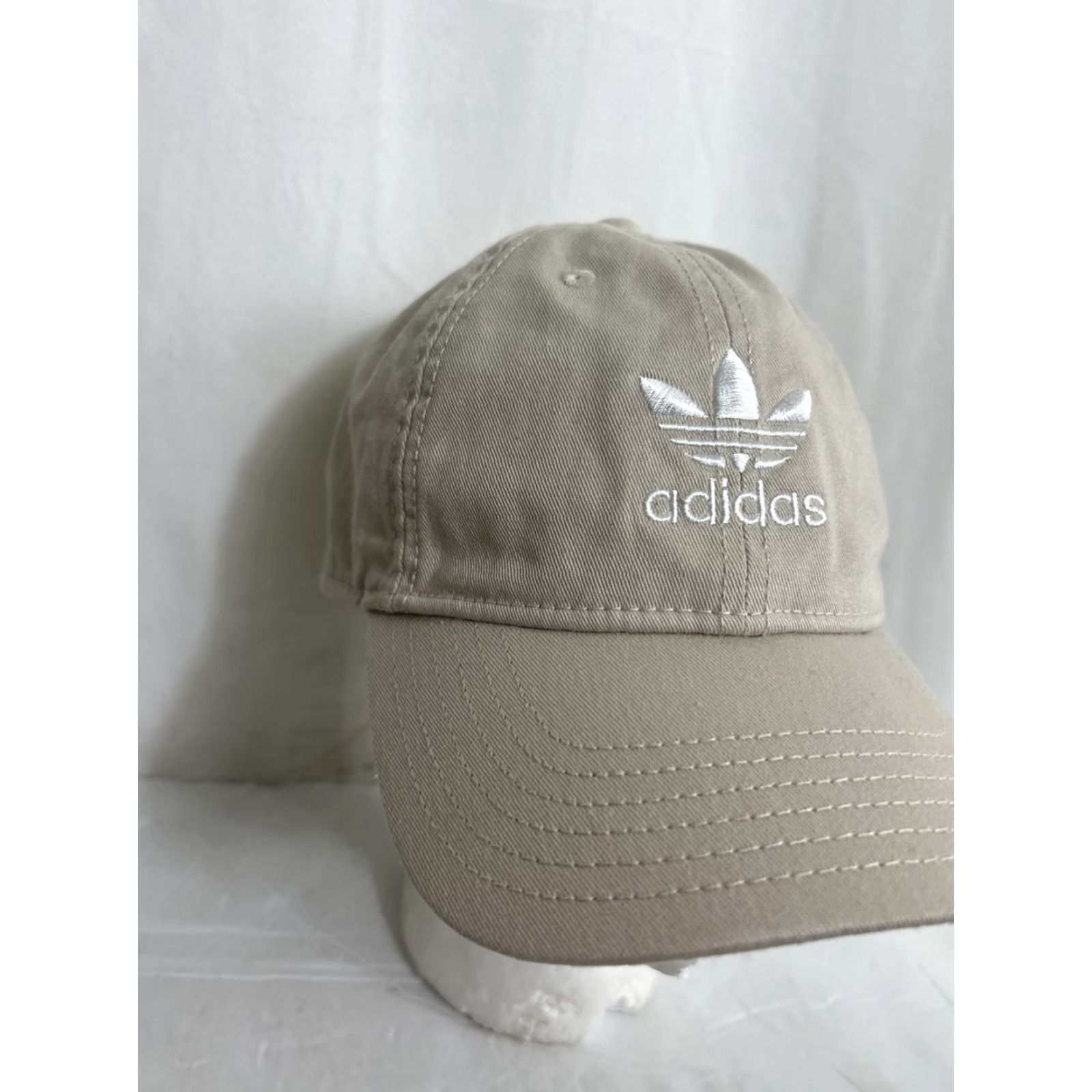 Adidas Adidas Dad Hat Beige Strap Back Cotton Adjustable Trefoil Hat Men One Size Beige Baseball Cap Size ONE SIZE - 4 Thumbnail