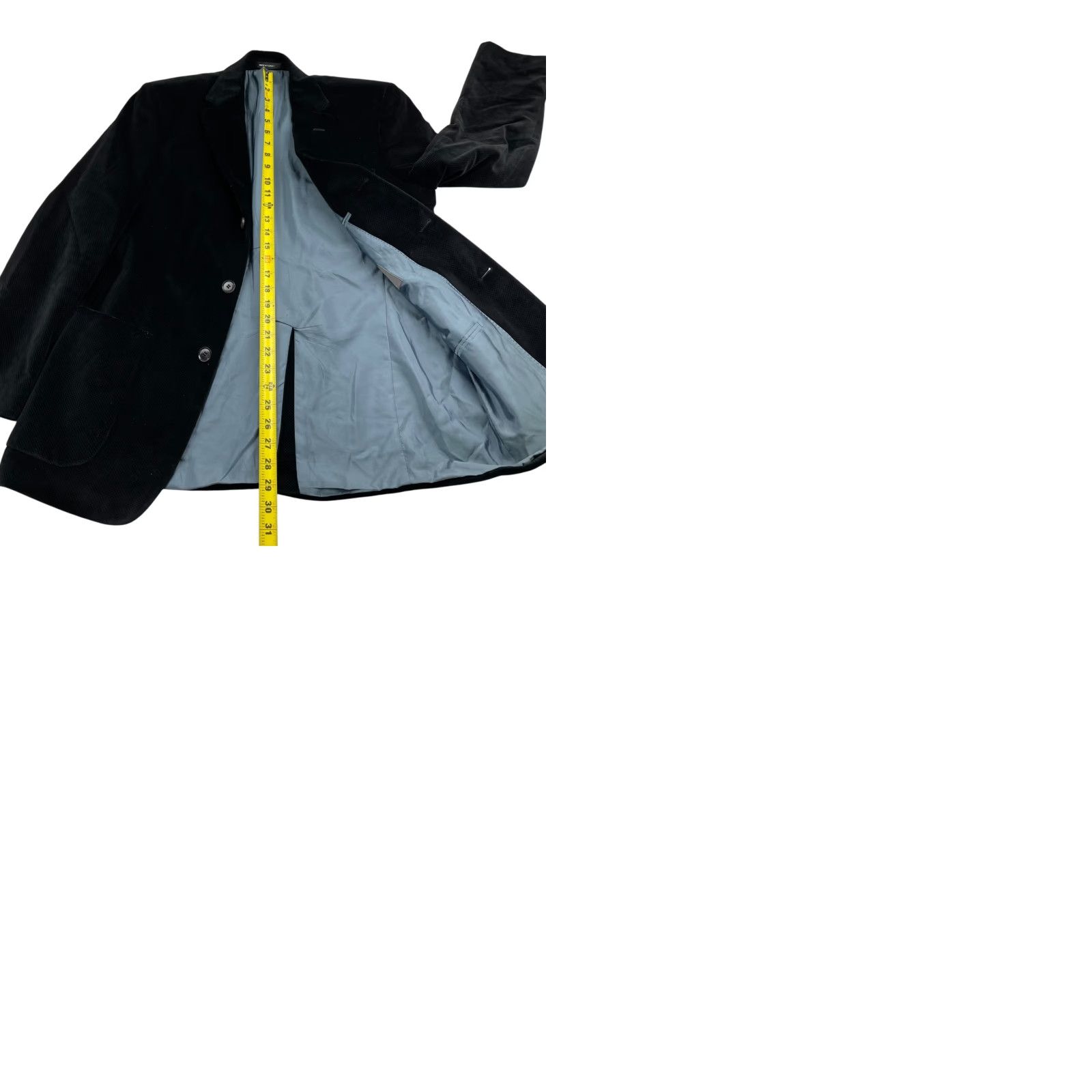 Hugo Boss HUGO BOSS Blazer Men Soldini Velvet Velour 3-Button Black 38S Jacket Coat Short Solid Cotton Modal 3-Button Notch Lapel Mens Vintage: No Size 38R - 9 Thumbnail