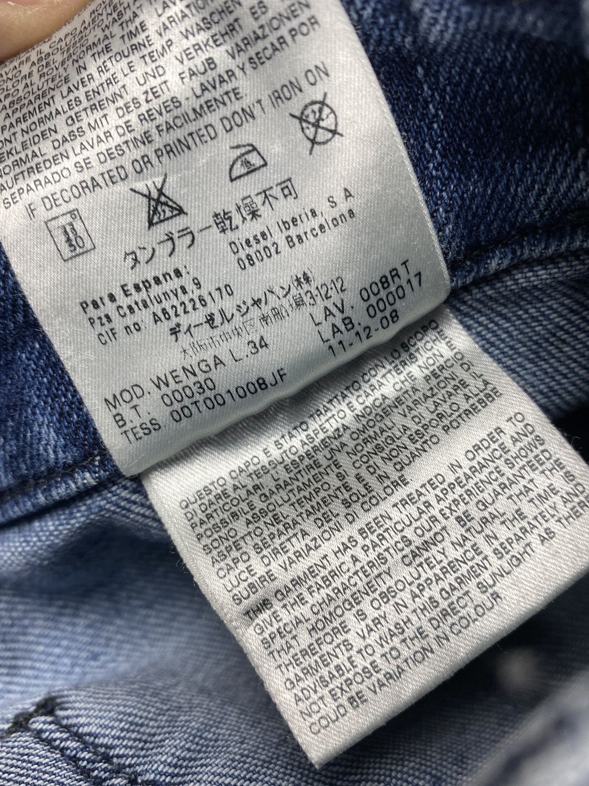 Diesel × Vintage Vintage Y2K Diesel Denim Jeans Size W29 Size 29" - 16 Thumbnail