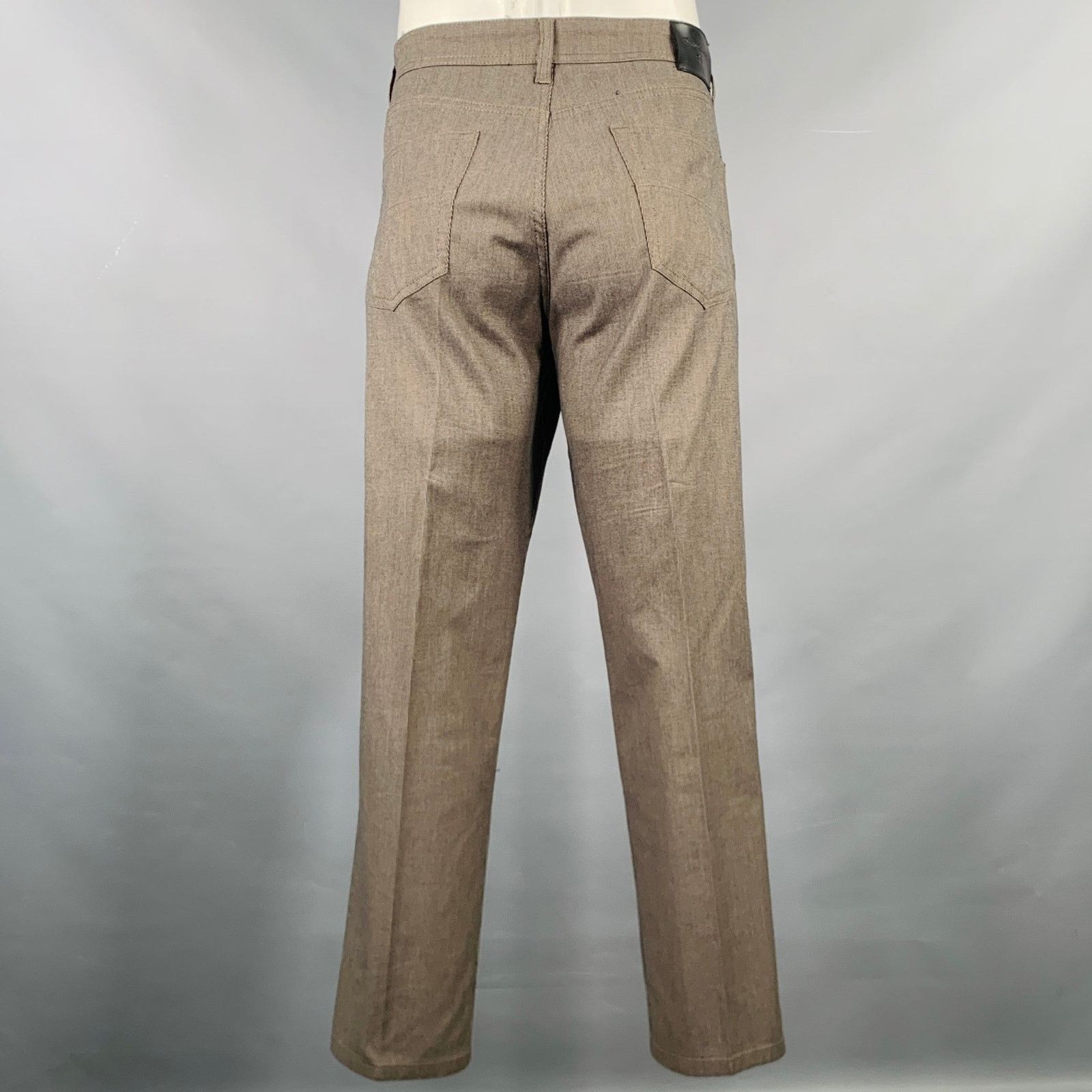 English Laundry ENGLISH LAUNDRY Black Brown Cotton 5 Pockets Casual Pants Size US 36 / EU 52 - 3 Thumbnail
