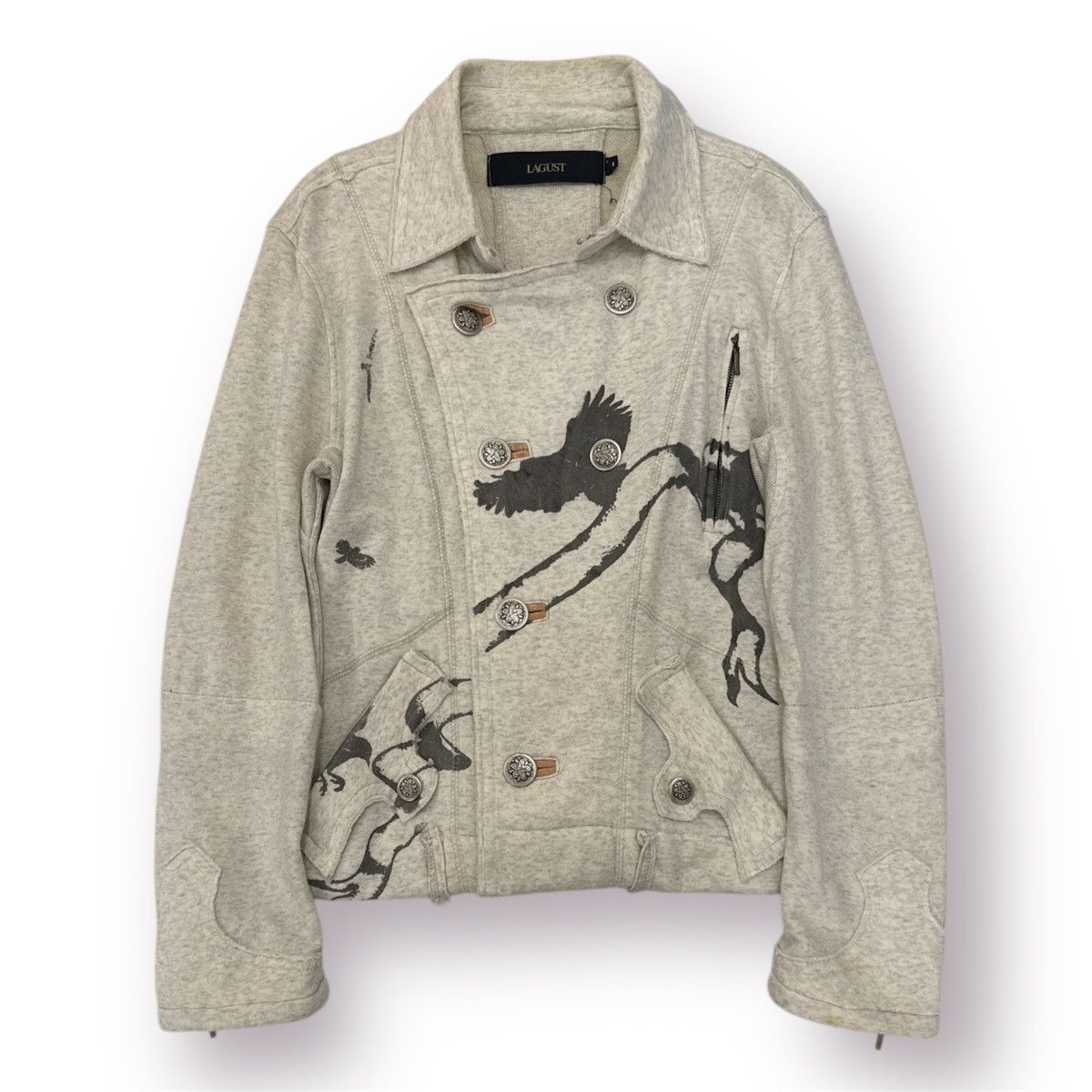 In The Attic 🔥 ANARCHISM LAGUST GOTHIC CROPED SWEAT JACKET Size XS / US 0-2 / IT 36-38 - 1 Thumbnail
