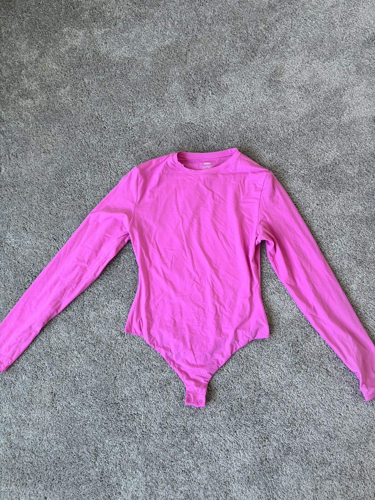 SKIMS Skims pink long sleeve bodysuit Size L / US 10 / IT 46 - 1 Thumbnail