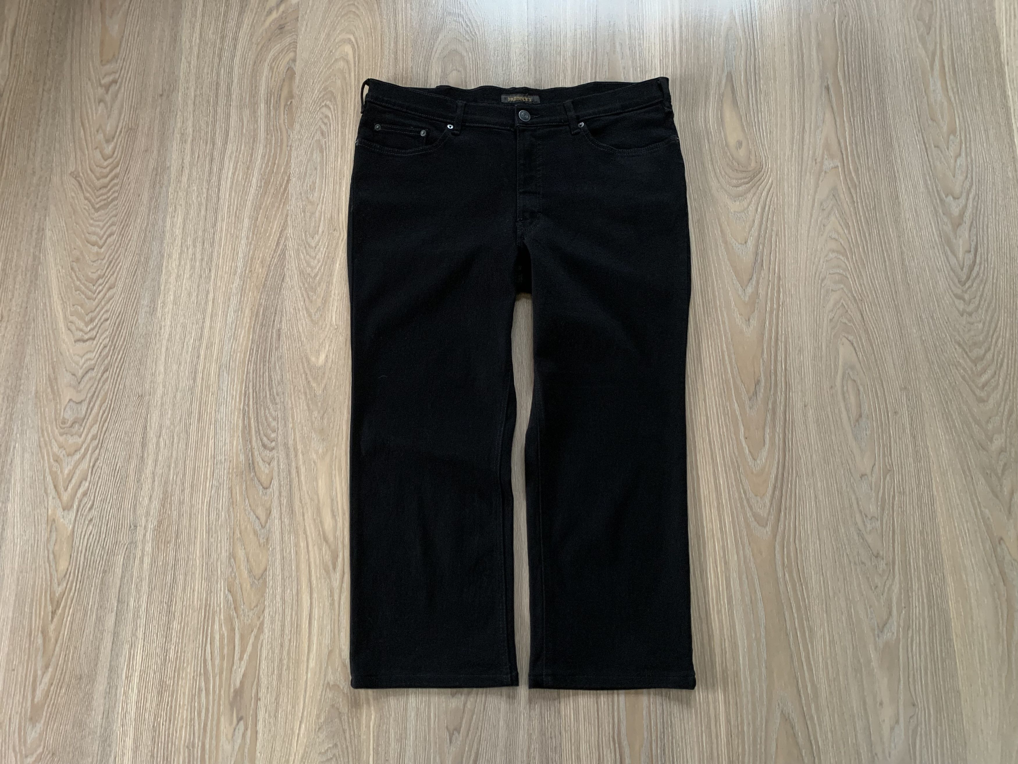 Designer Paddock's Ranger Black Denim Jeans Size US 40 / EU 56 - 2 Thumbnail