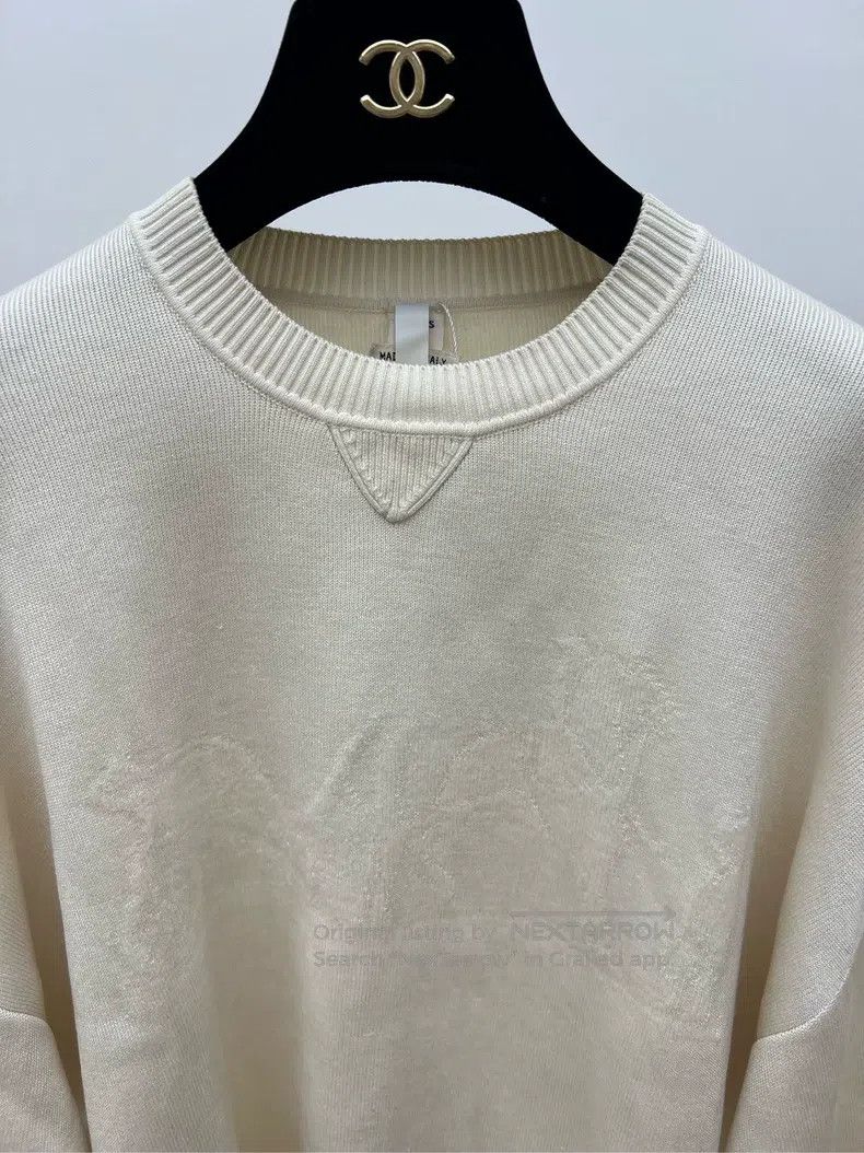 Hermes Hermes Milk White Oversized Carriage Print Cashmere Sweate Size XS / US 0-2 / IT 36-38 - 4 Thumbnail