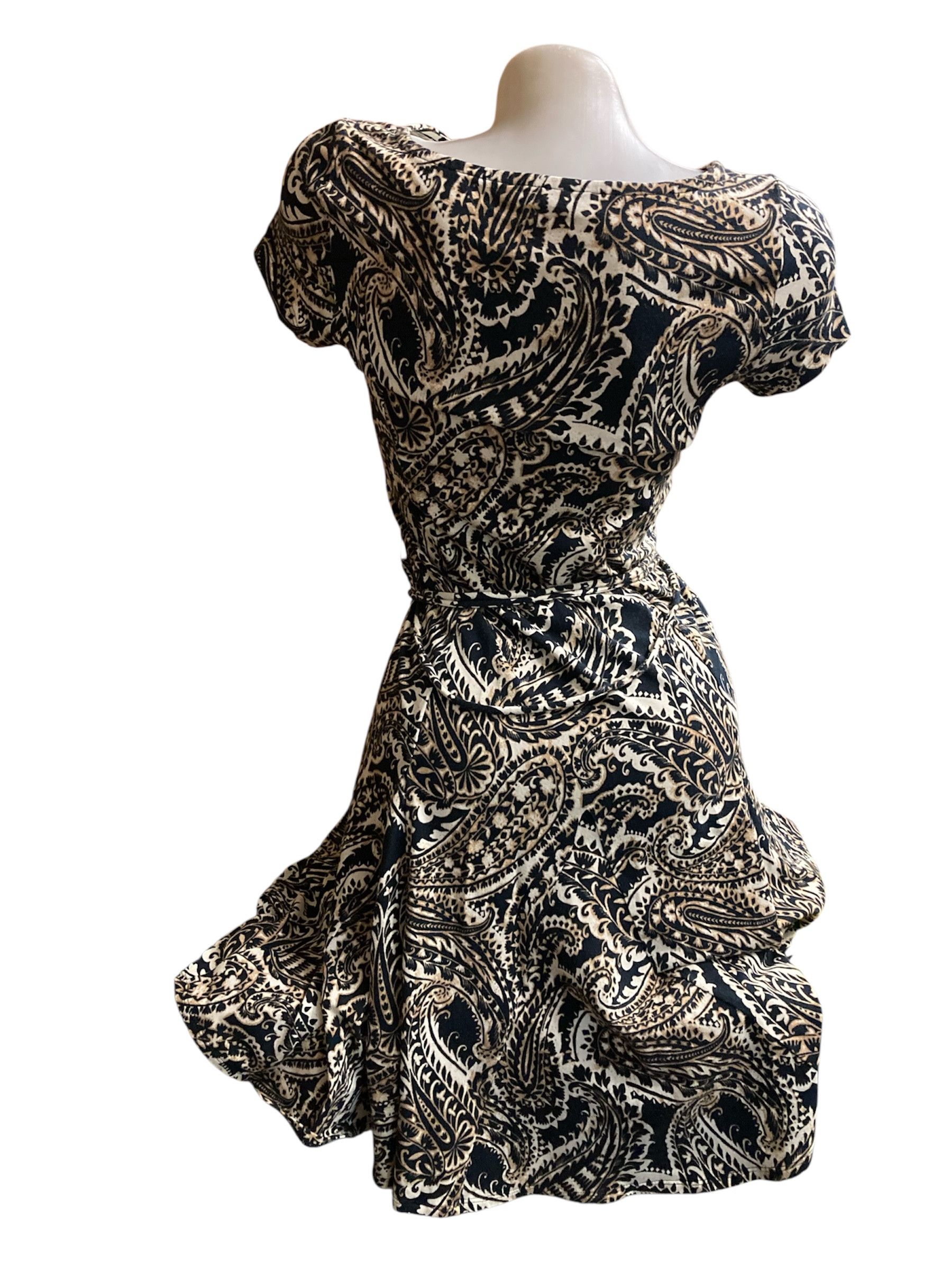 Ralph Lauren RALPH LAUREN Paisley Surplice Jersey Midi Dress Size S Size S / US 4 / IT 40 - 2 Thumbnail