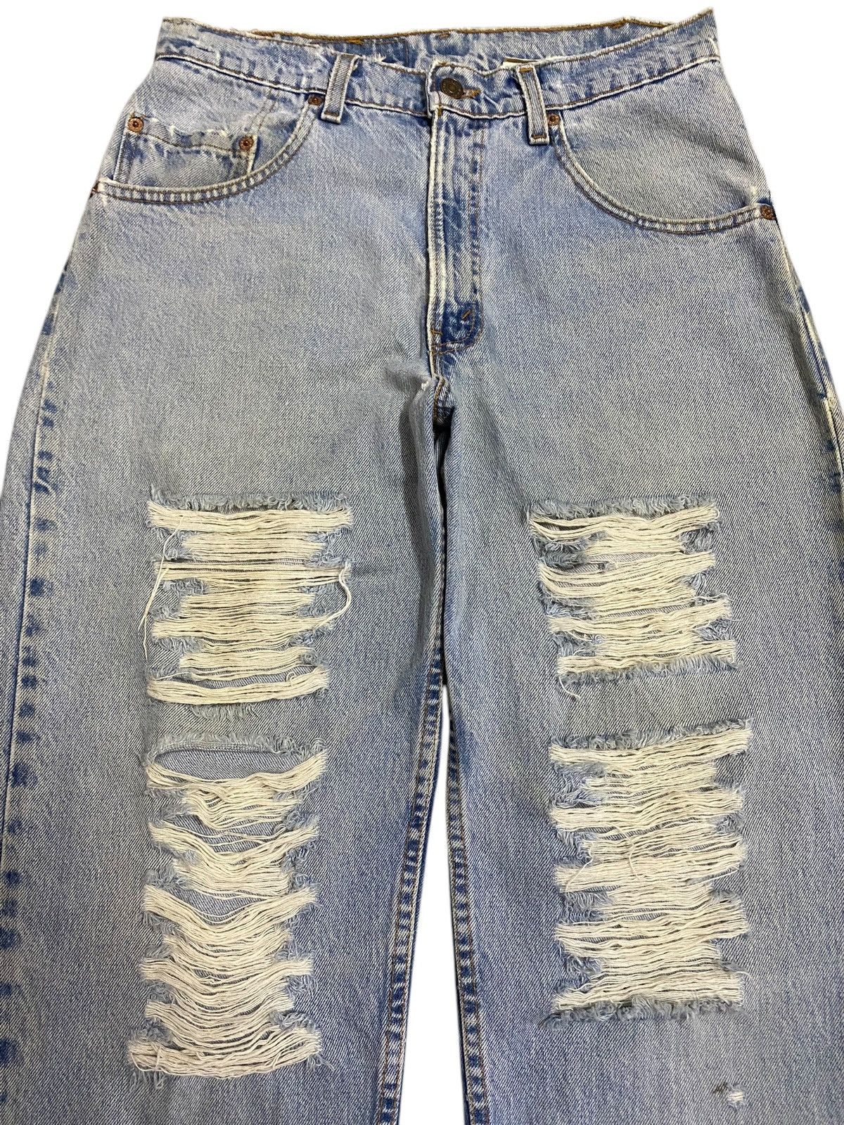 Levi's Vintage Clothing Vintage Levis 560 80’s Grunge Ripped Jeans Size US 31 - 3 Thumbnail