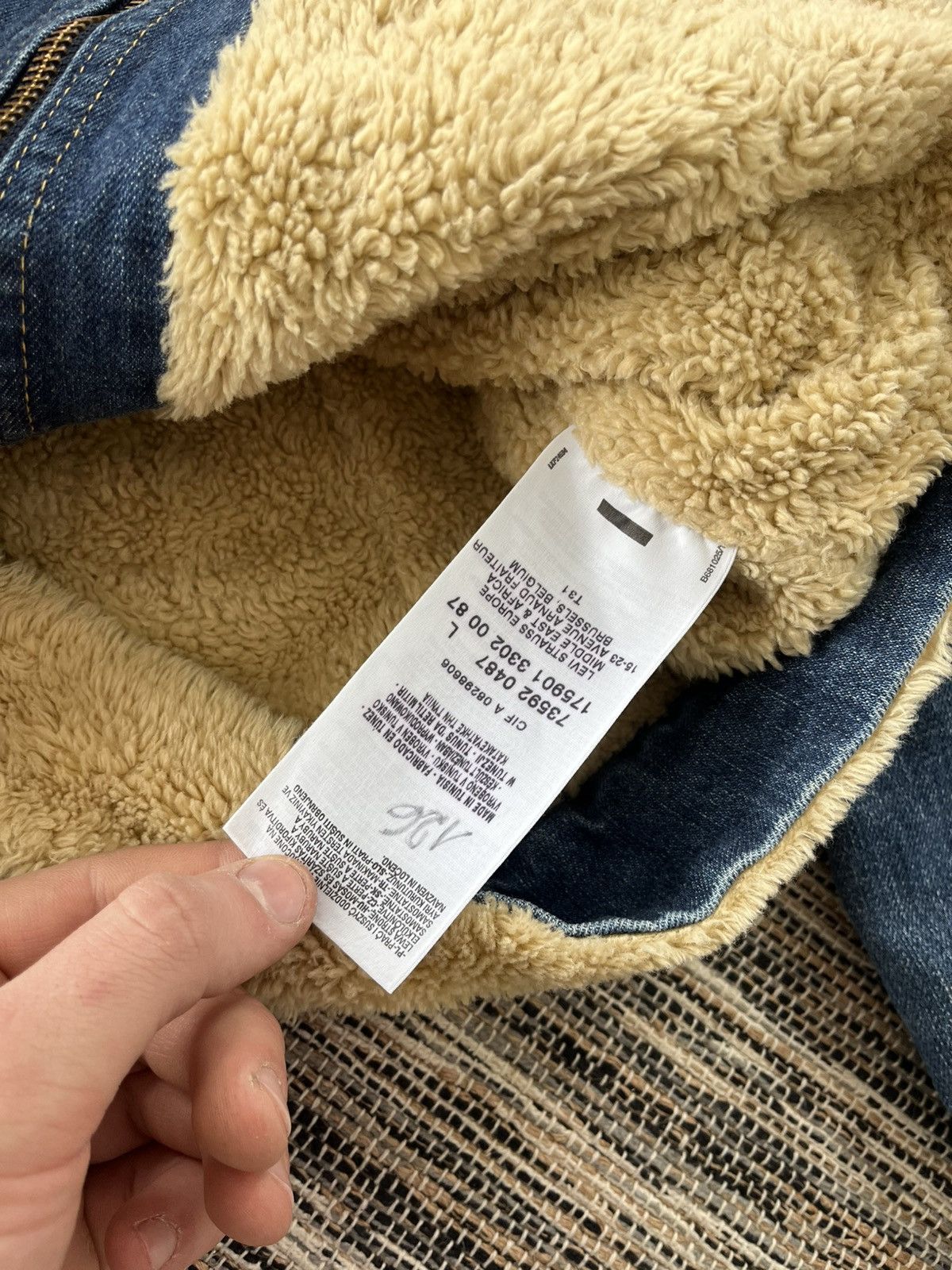 Levi's Vintage Levis Washed Denim Sherpa Bomber Jacket Avantgarde Size L / US 10 / IT 46 - 20 Thumbnail
