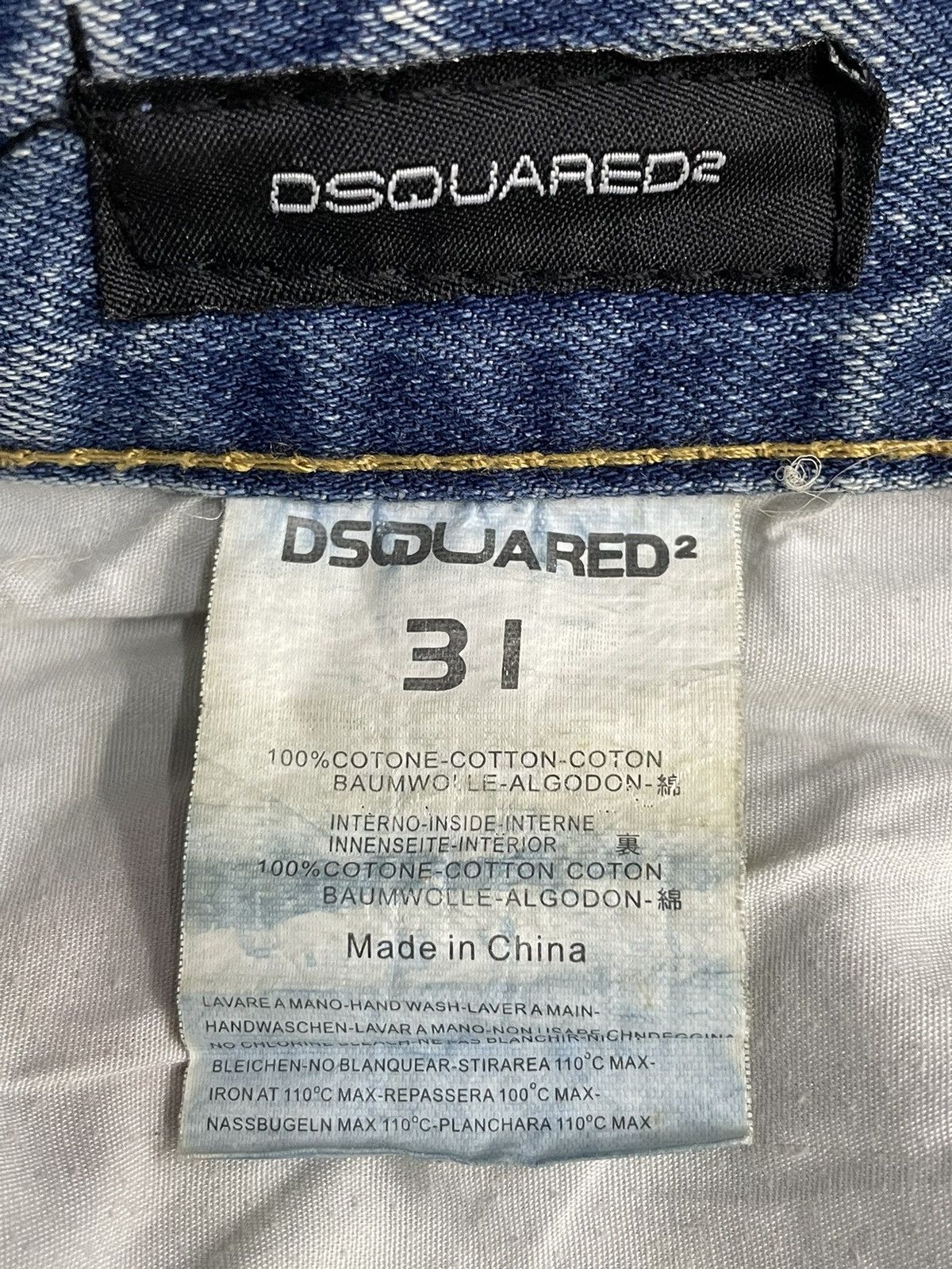 Dsquared2 × Vintage Designer Dsquared2 Canada Small Logo Denim Wih Leather Belt Size US 31 - 14 Thumbnail